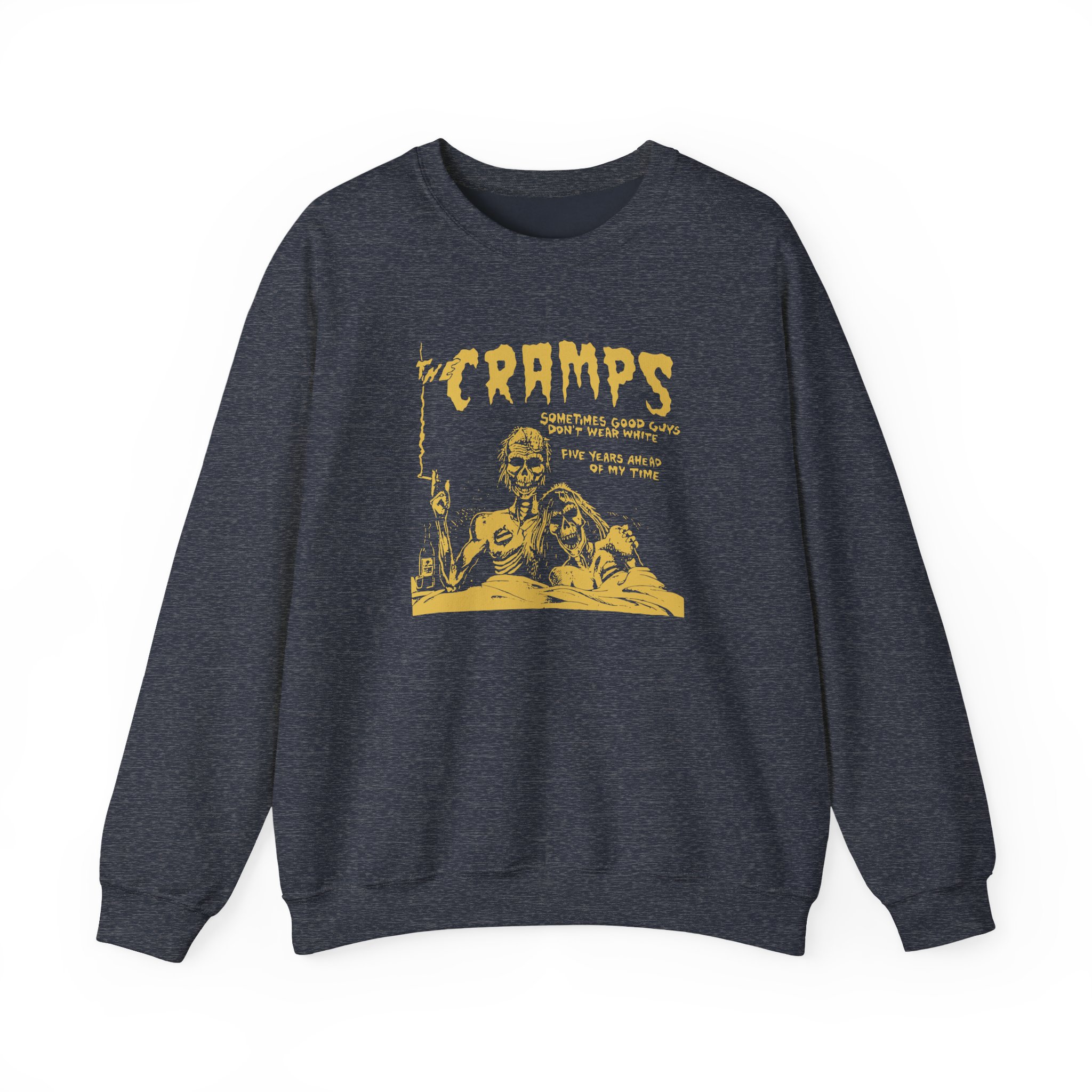 The Cramps Sometimes Good Guys Don’t Wear White Unisex Heavy Blend™ Crewneck Sweatshirt - Image 9