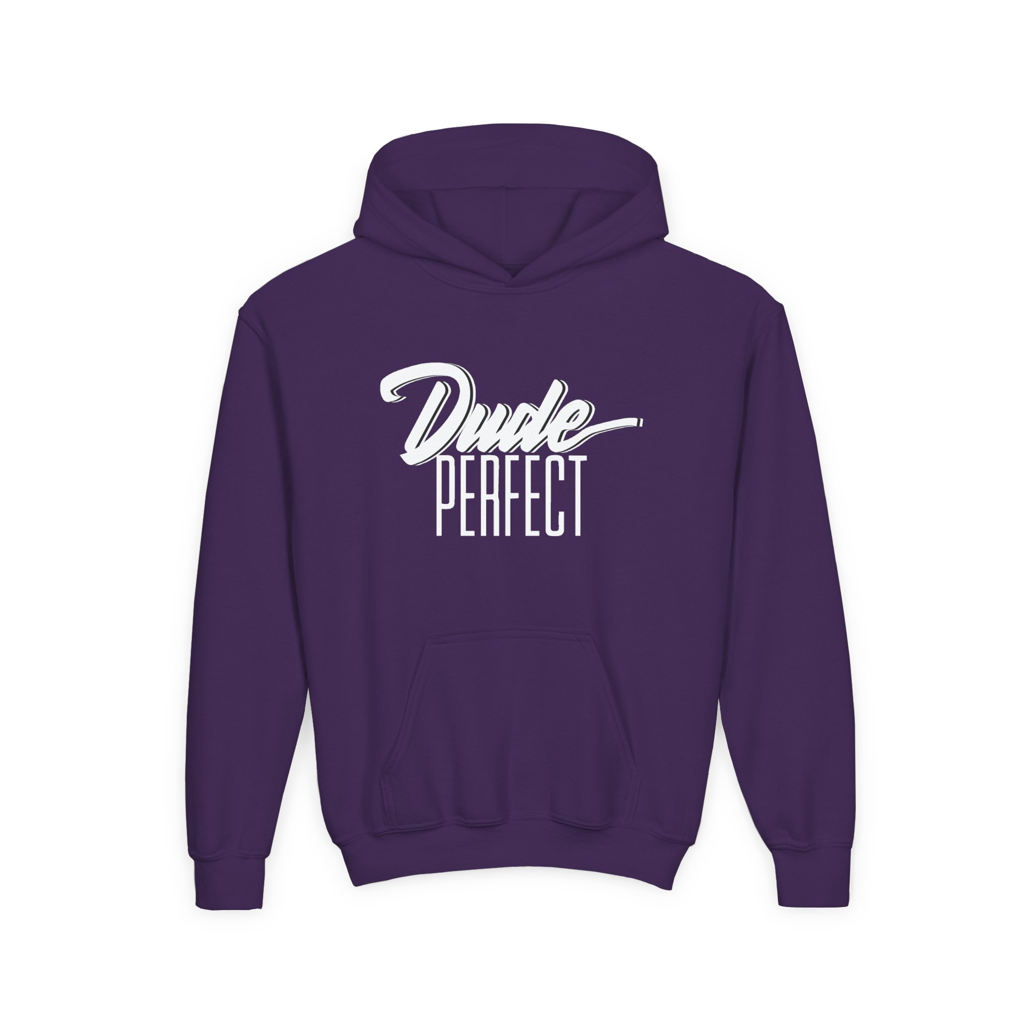 Dude Perfect Dude Script Youth Heavy Blend Hooded Sweatshirt - Image 13