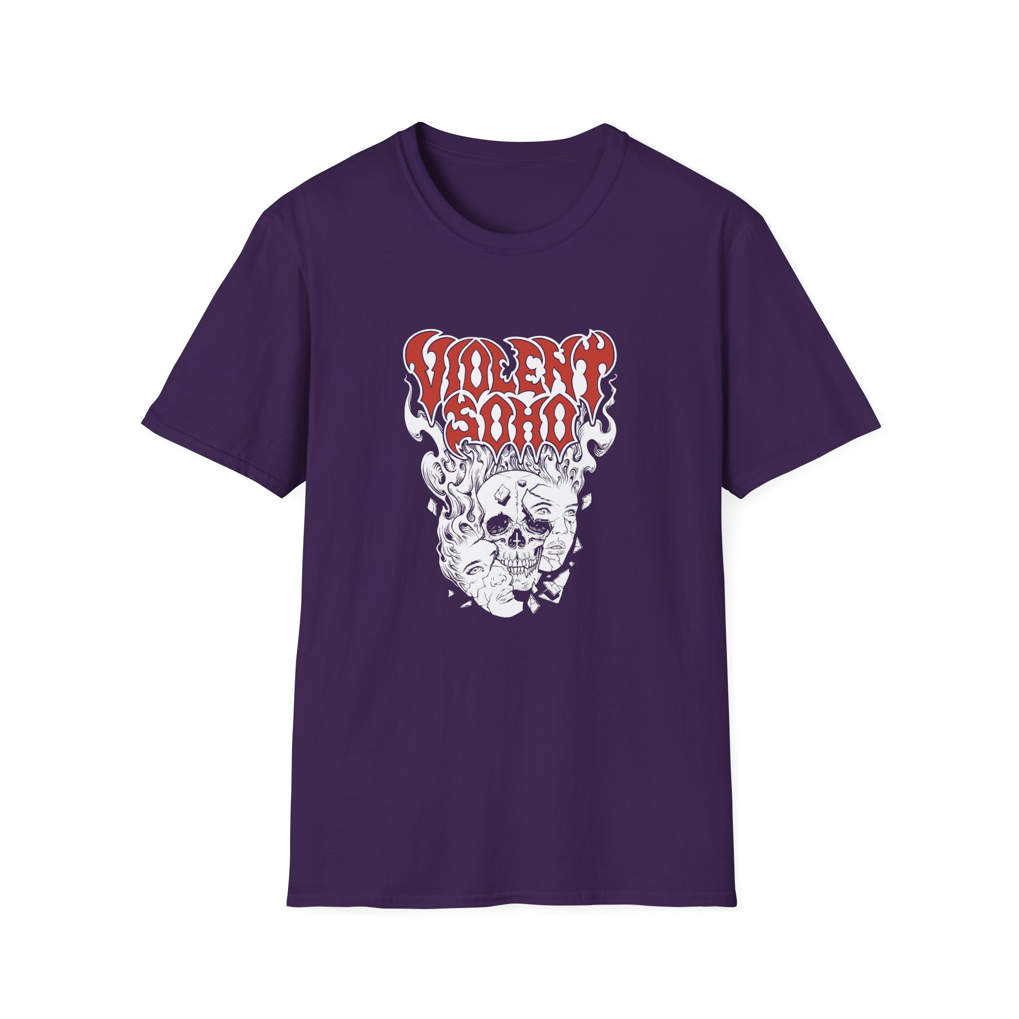 Violent Soho Murdoch Skull Unisex Softstyle T-Shirt - Image 15