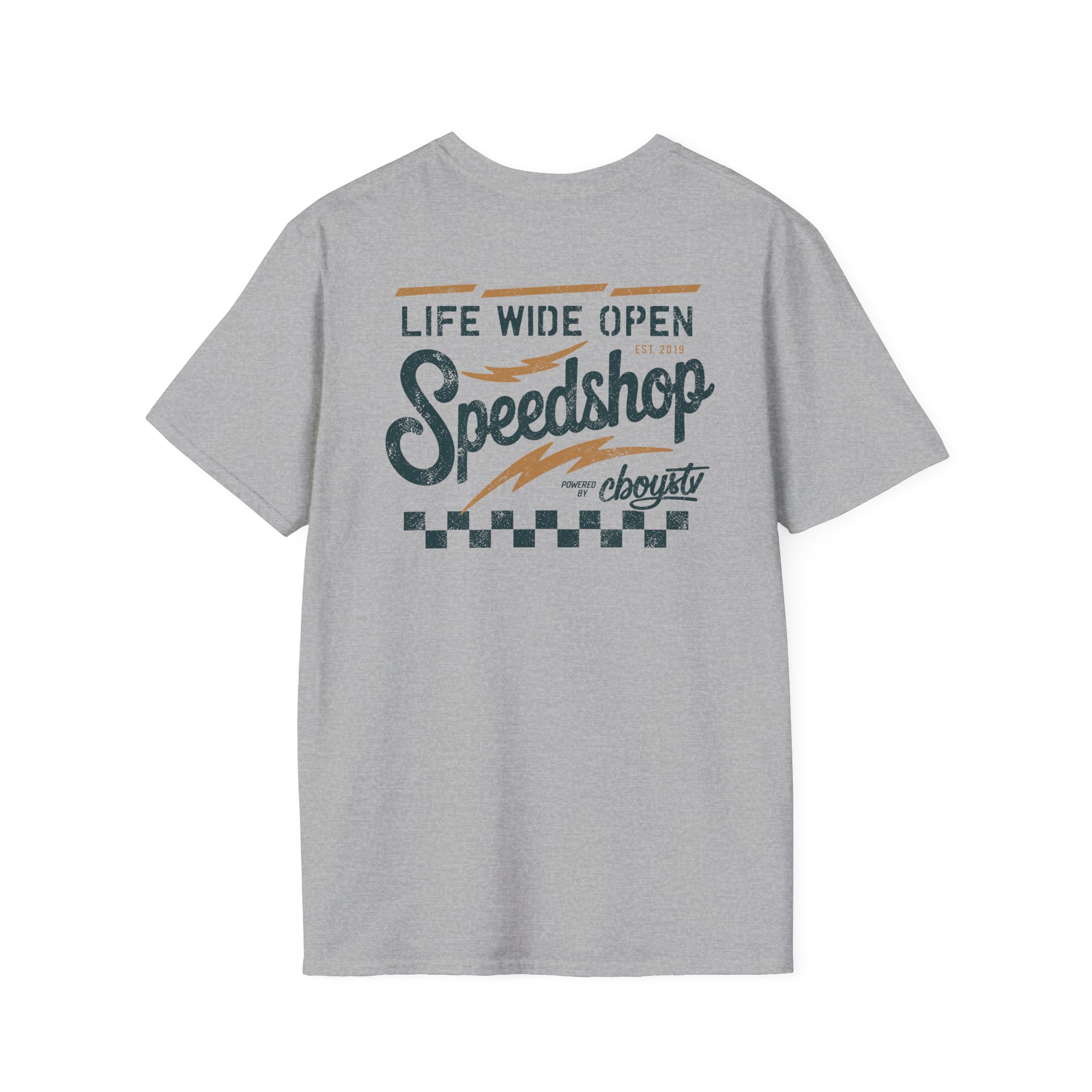 Cboystv Speed Shop Unisex Softstyle T-Shirt - Image 8