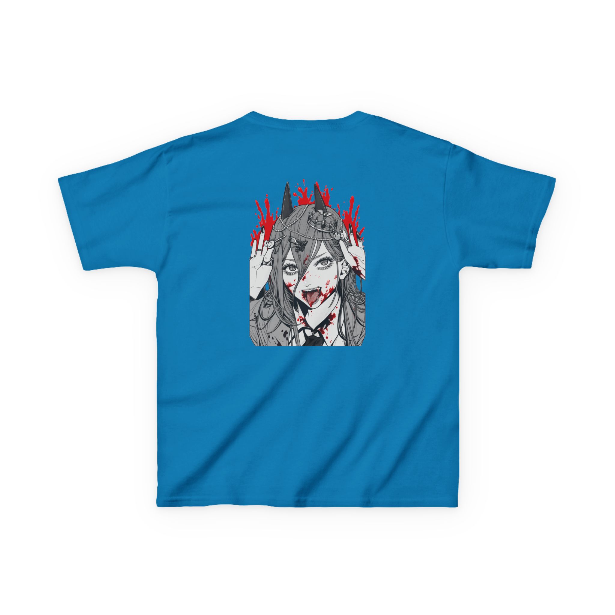 Chainsaw Man Power Grey Melange Kids Heavy Cotton™ Tee - Image 8