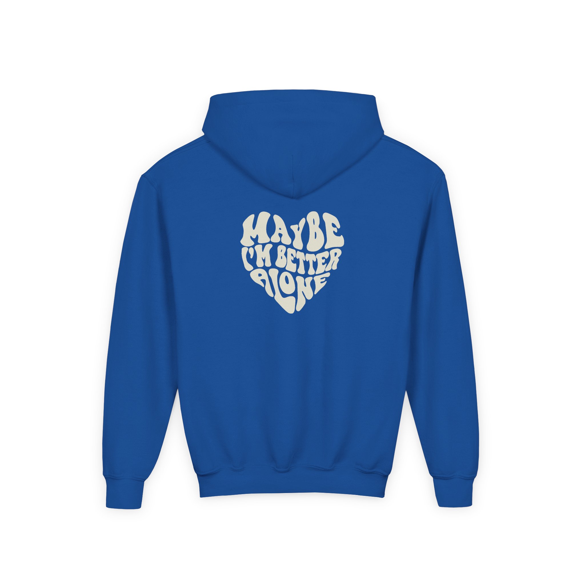 Benson Boone Maybe I Am Better Alone Youth Heavy Blend Hooded Sweatshirt - Image 8