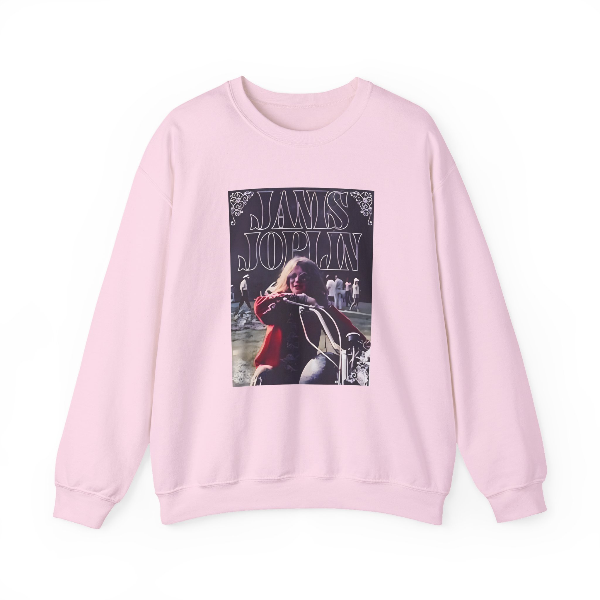 Janis Joplin Greatest Hits Motorcycle Cover Unisex Heavy Blend™ Crewneck Sweatshirt - Image 19