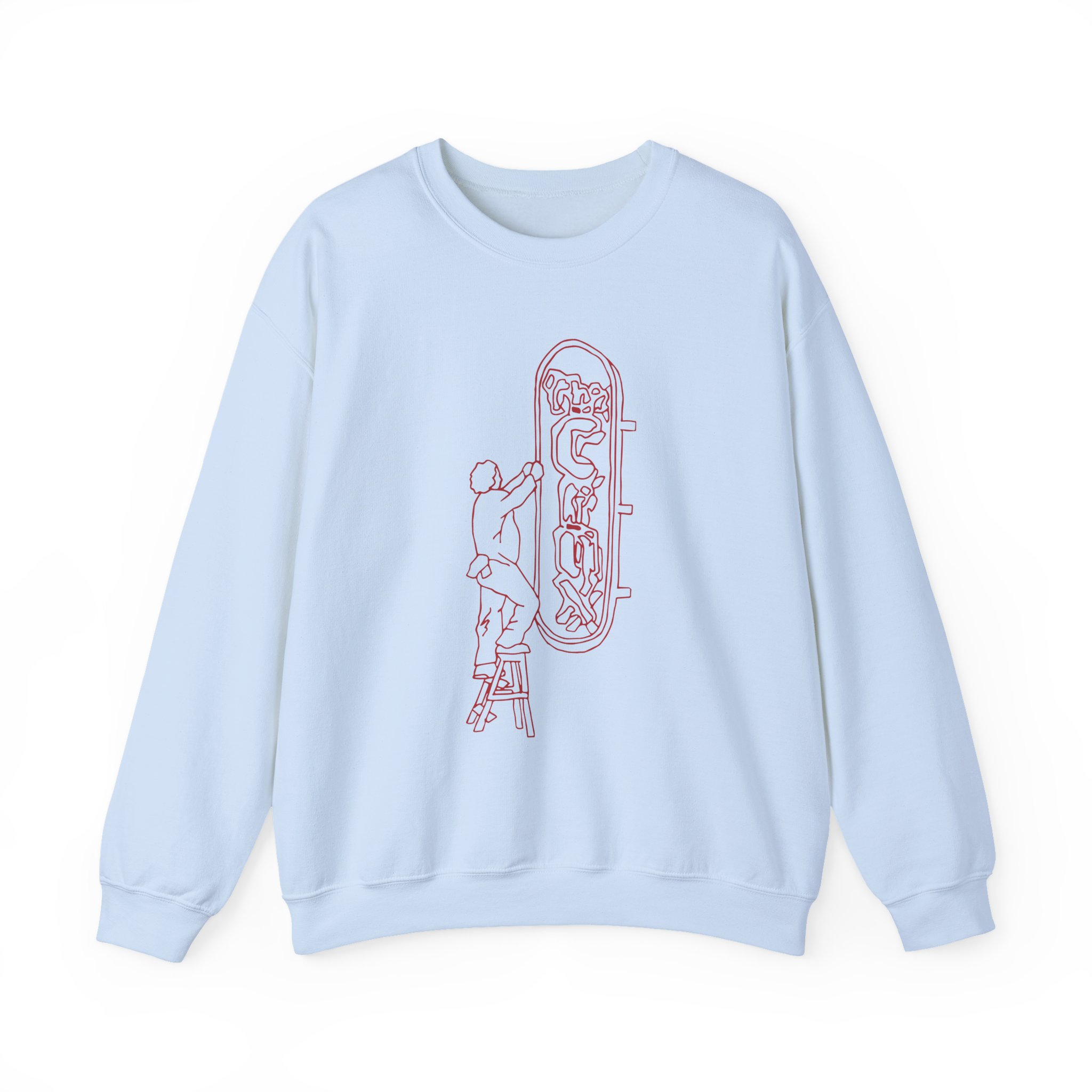 Djo The Crux Sign Ringer Unisex Heavy Blend™ Crewneck Sweatshirt - Image 7