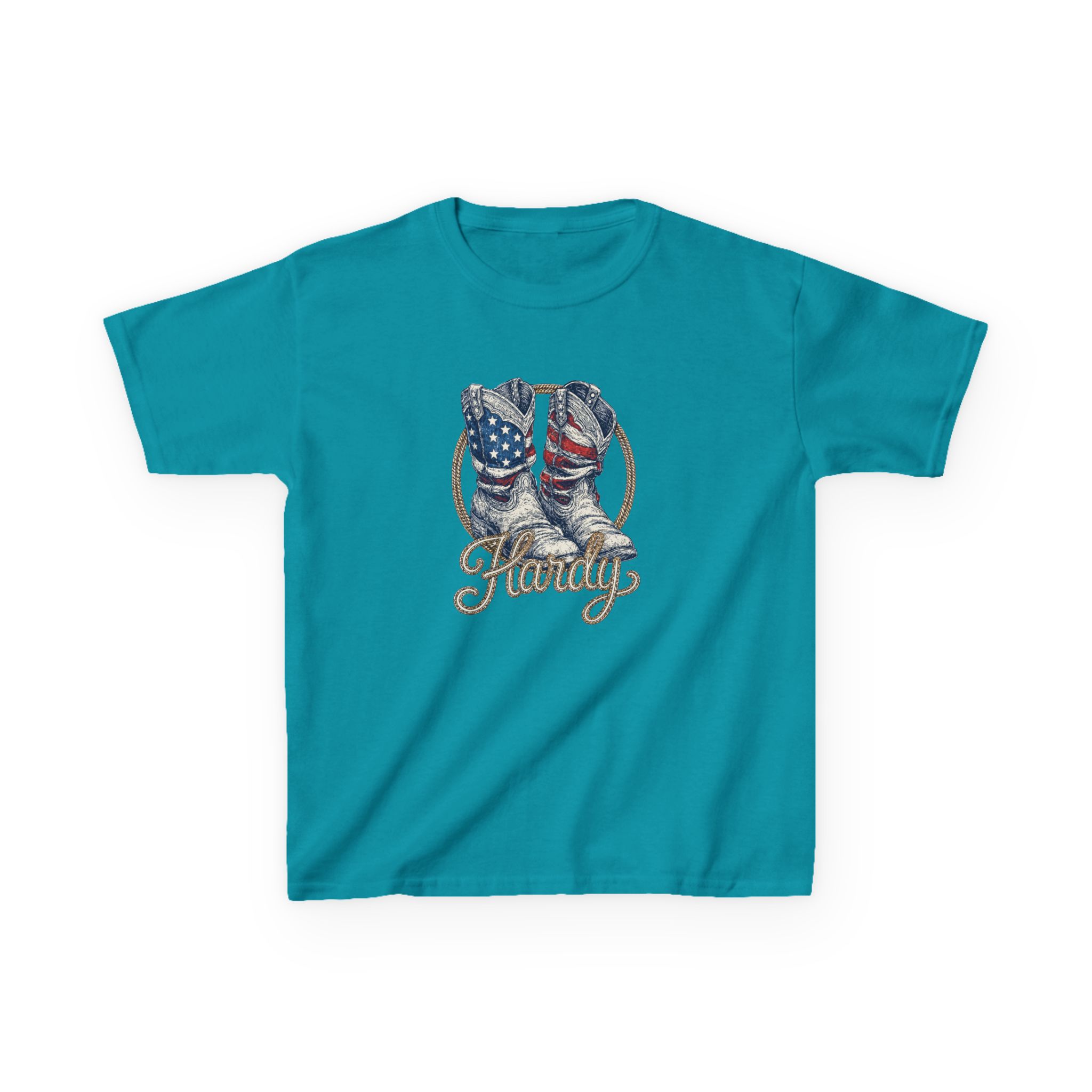 Hd Boots Americana Ringer Kids Heavy Cotton™ Tee - Image 13