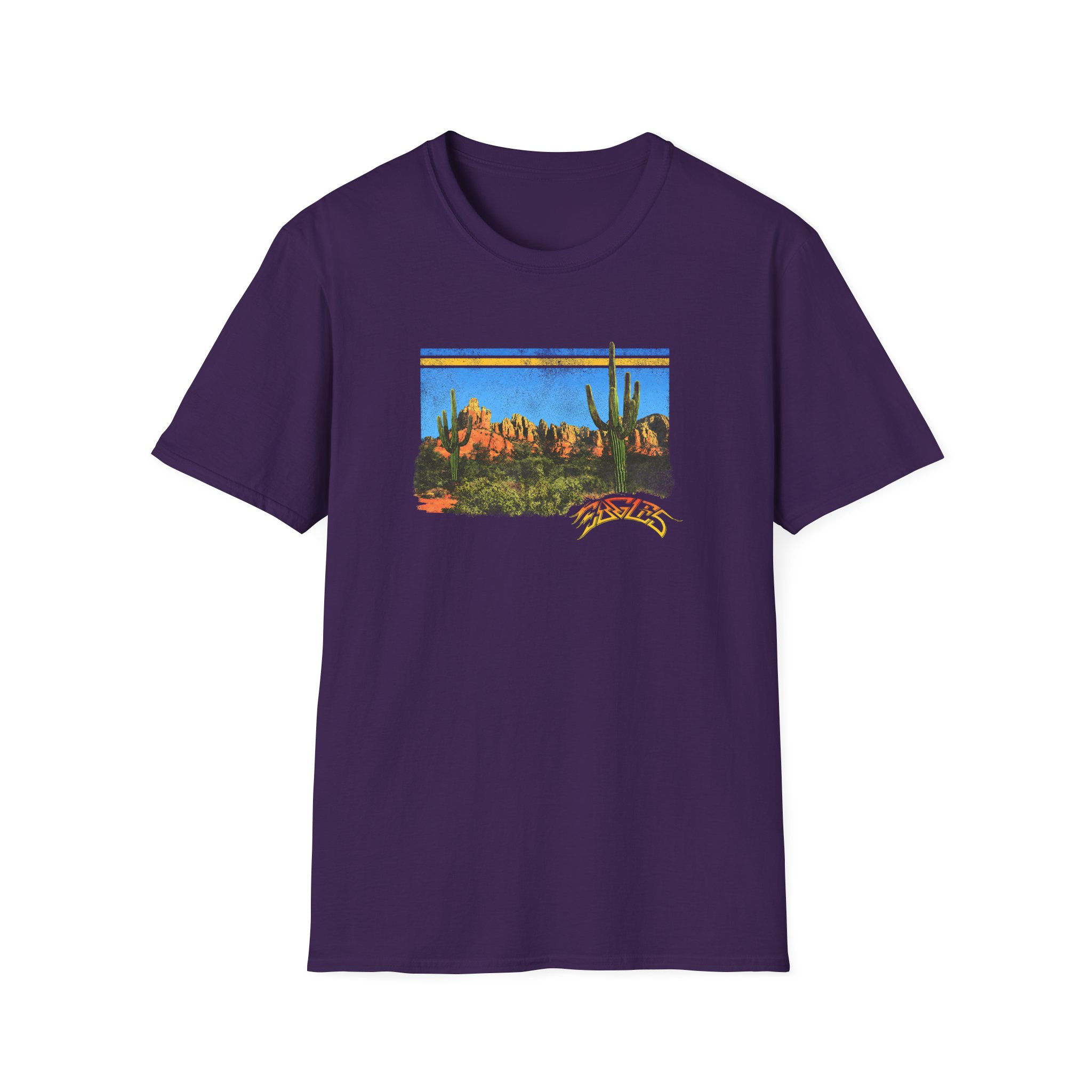 The Eagles Peaceful Easy Feeling Desert Unisex Softstyle T-Shirt - Image 17