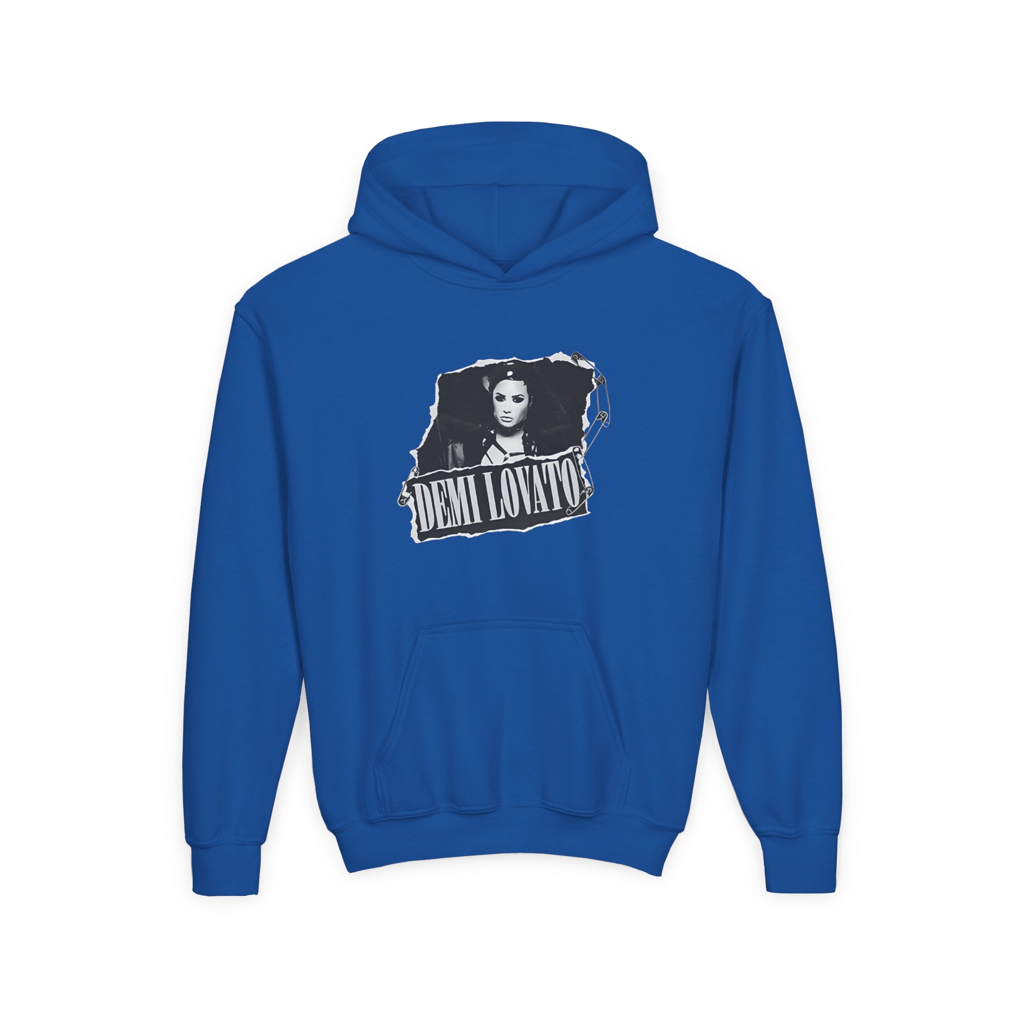 D L Ripped Photo Youth Heavy Blend Hooded Sweatshirt - Image 7