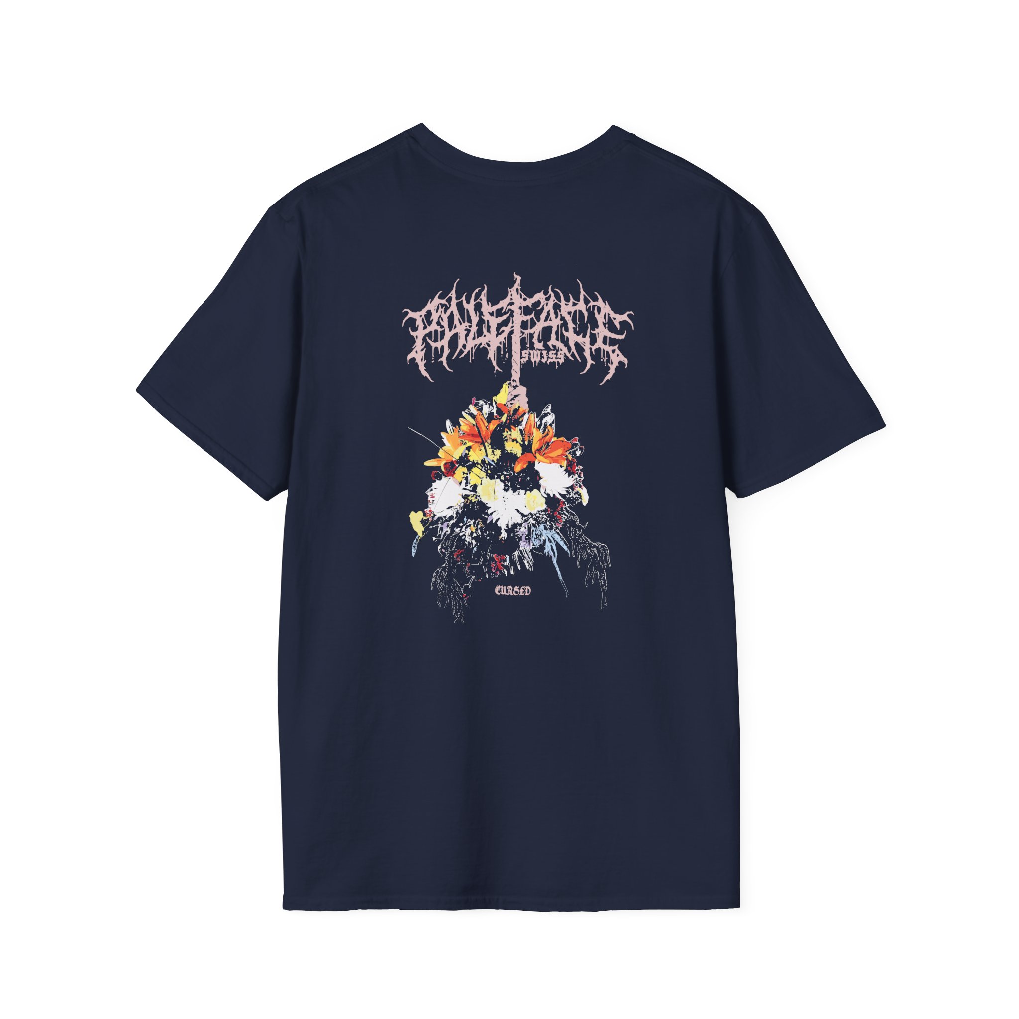 Paleface Swiss Embroided Bouquet Unisex Softstyle T-Shirt - Image 10