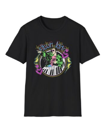 Ej Farewell Distressed Threshold Piano Hearts Unisex Softstyle T-Shirt
