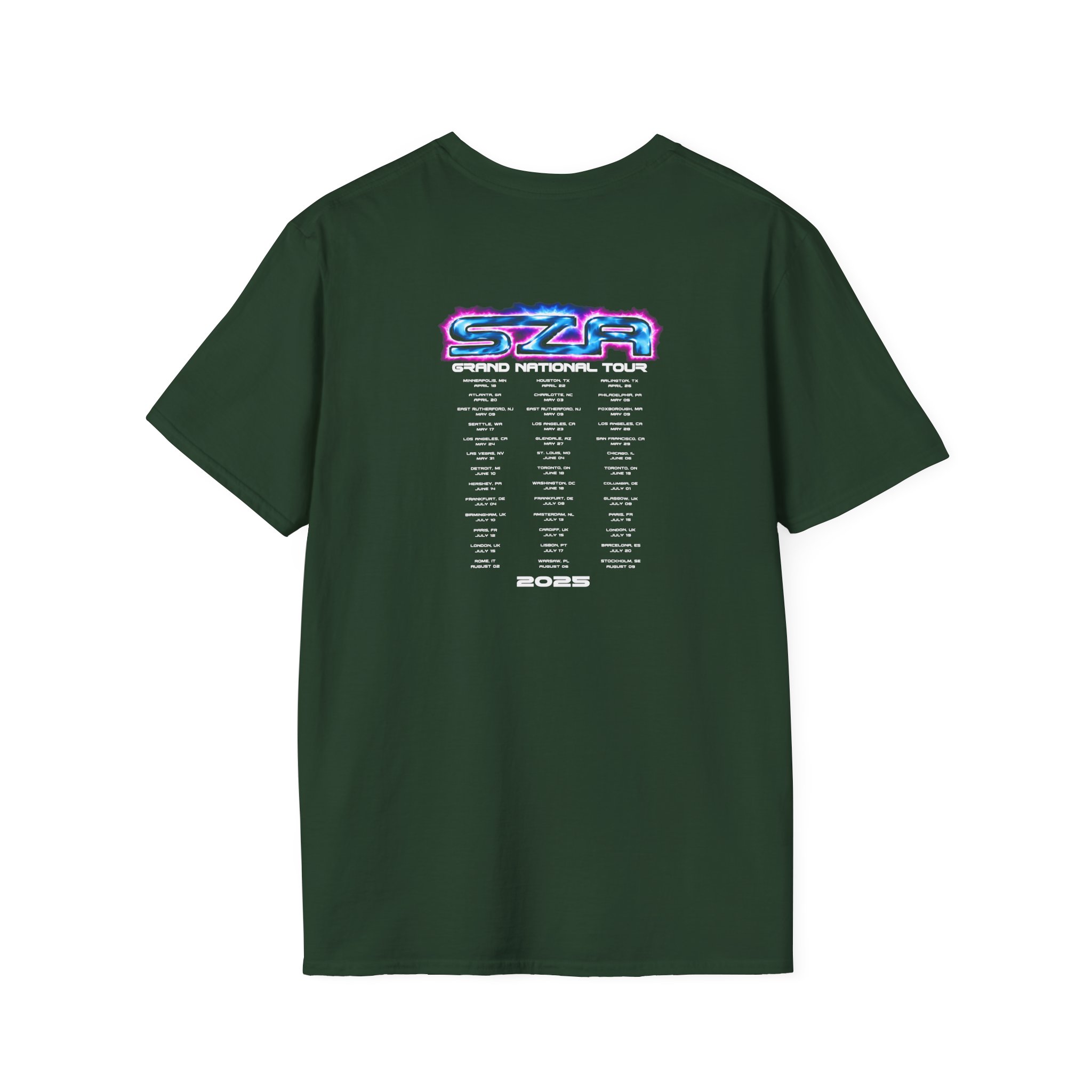 Sza Sos Butterfly Grand National Tour Unisex Softstyle T-Shirt - Image 6