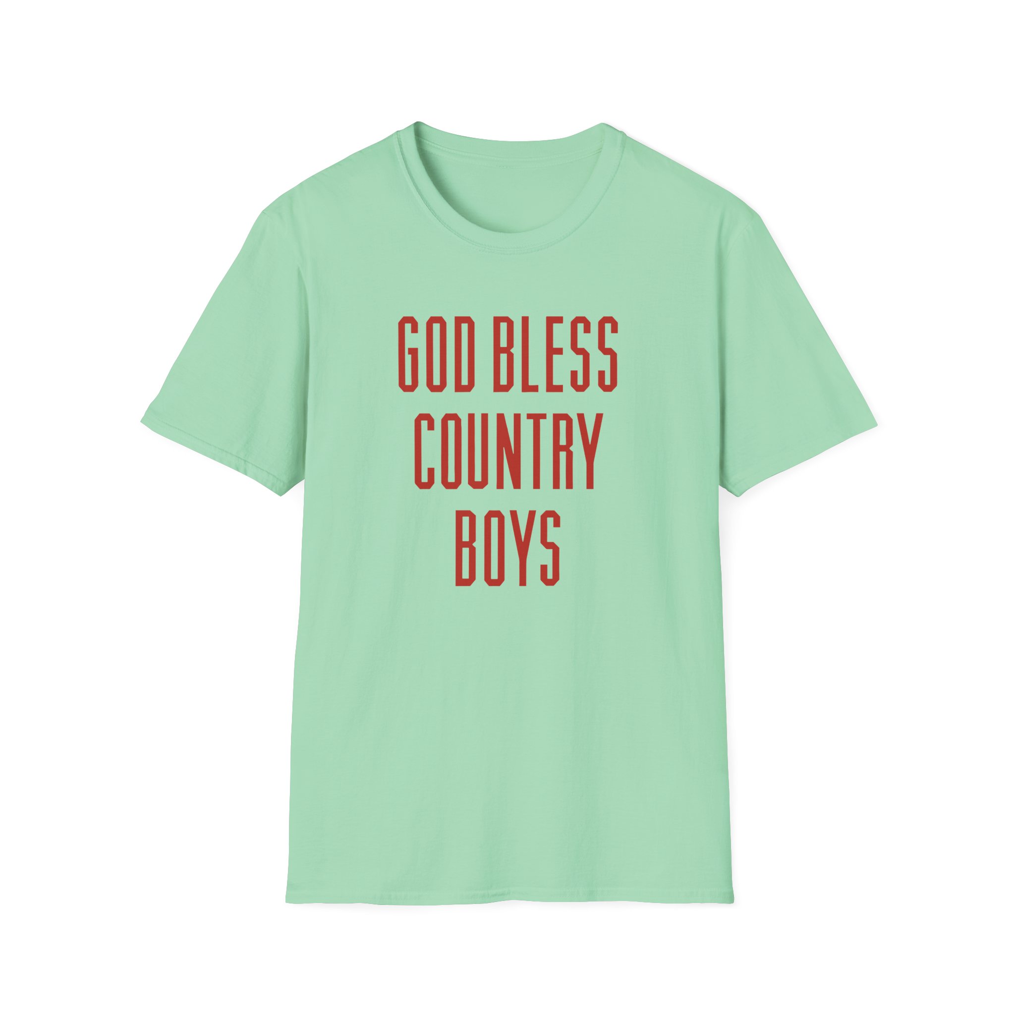 Hd God Bless Country Boys Unisex Softstyle T-Shirt - Image 13