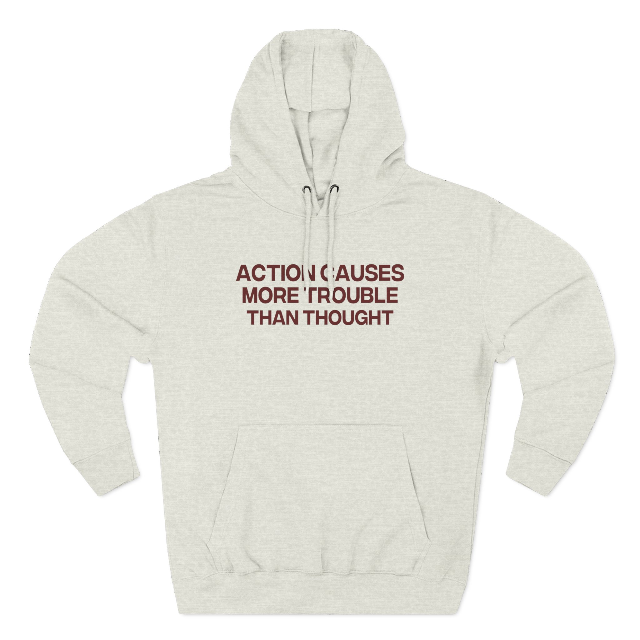 Jenny Holzer Action Causes More Trouble Than Thought Three-Panel Fleece Hoodie - Image 9