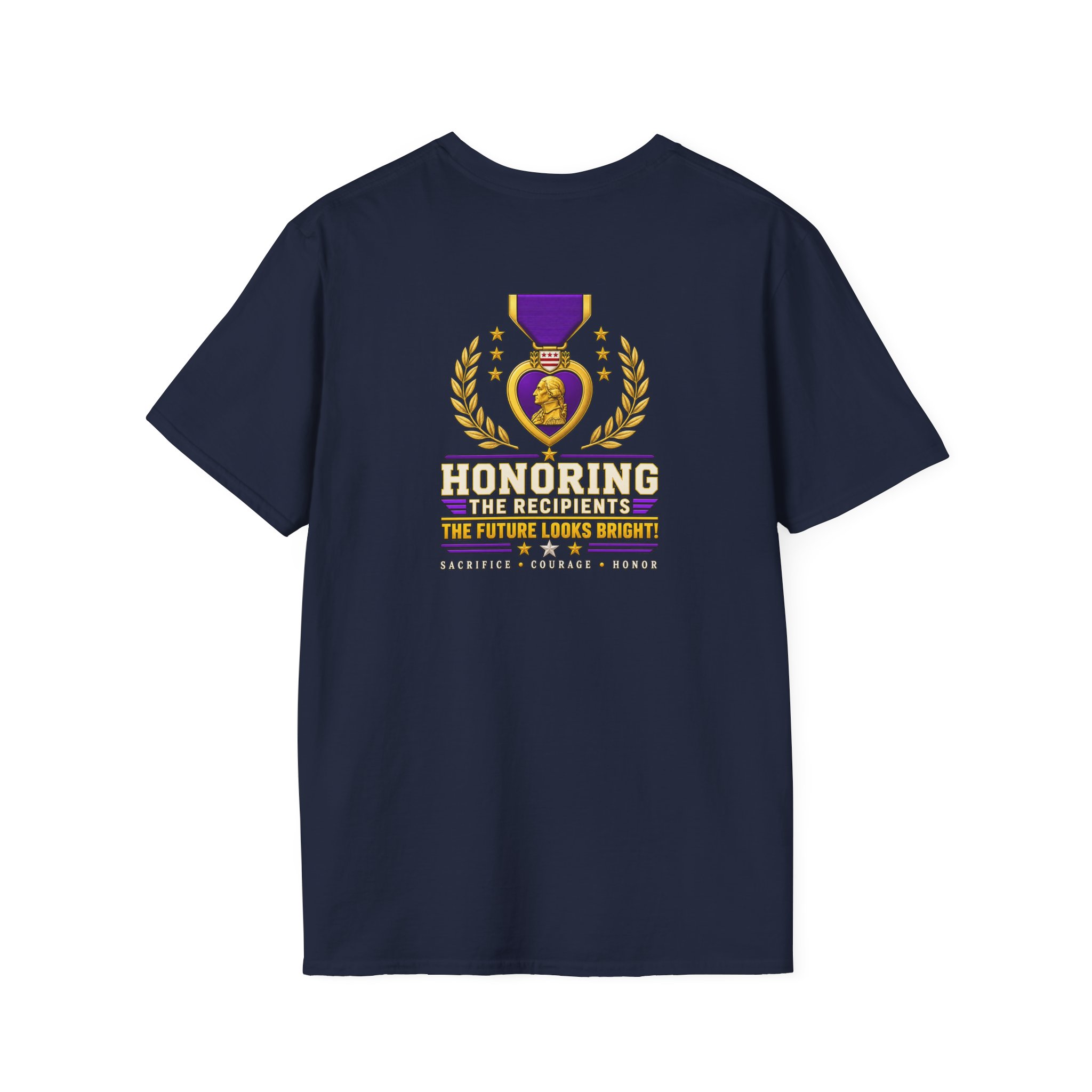 Valuetainment Purple Heart Unisex Softstyle T-Shirt - Image 8