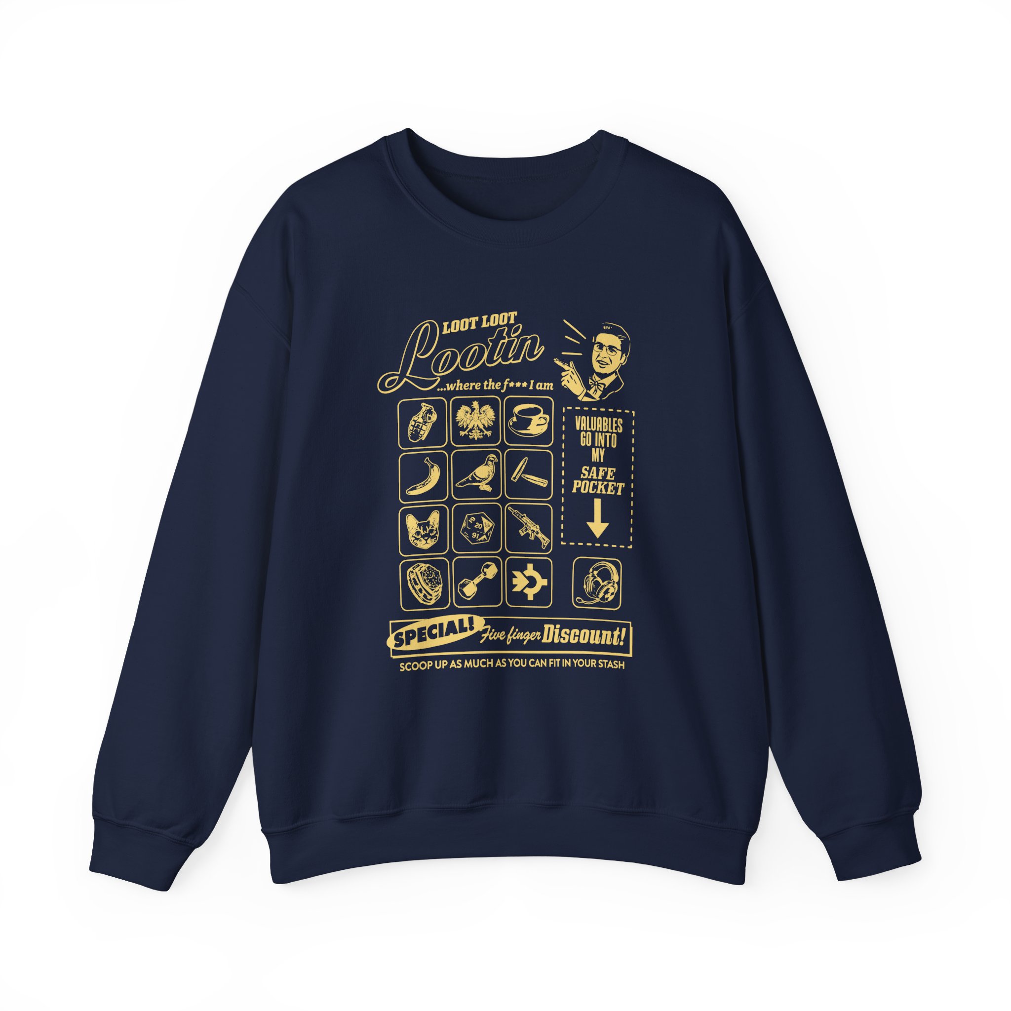 Shroud Loot Loot Unisex Heavy Blend™ Crewneck Sweatshirt - Image 7