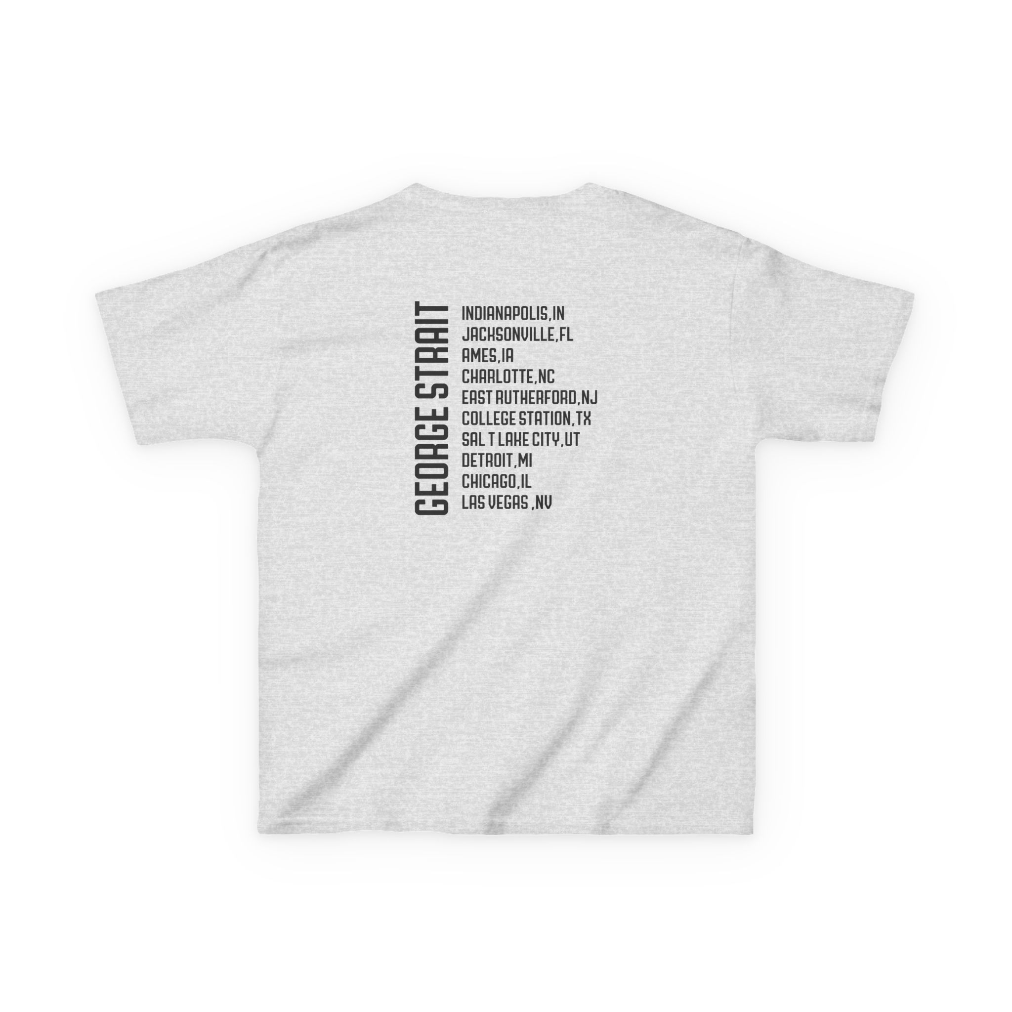 Kids George Strait Heather Denim Silhouette Heavy Cotton™ Tee - Image 4