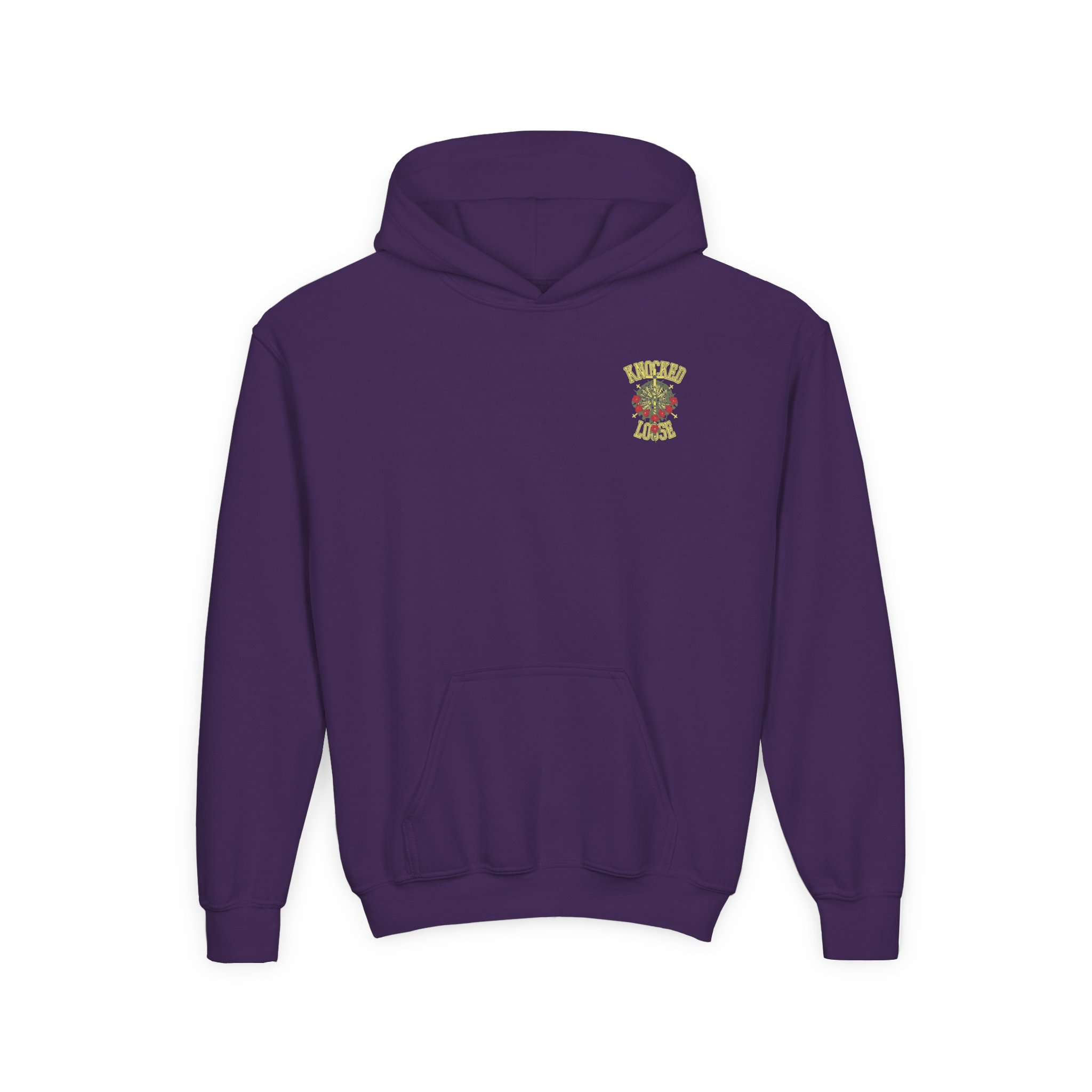 Knocked Loose Crown of Thorns Youth Heavy Blend Hooded Sweatshirt - Image 9