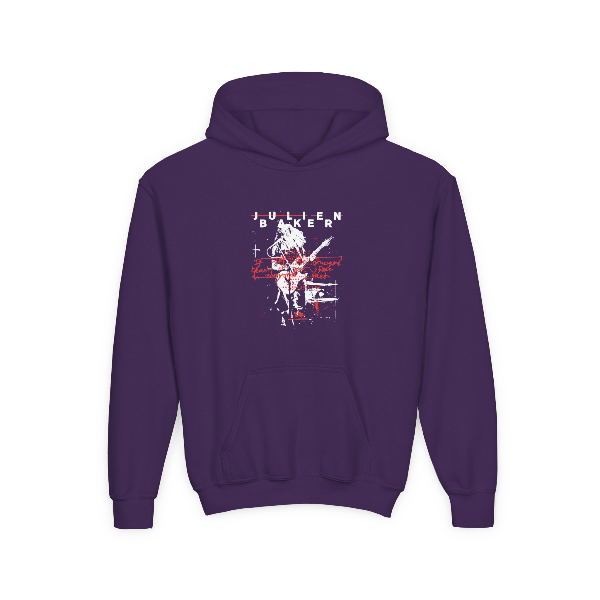 Julien Baker Live Flier Youth Heavy Blend Hooded Sweatshirt - Image 9