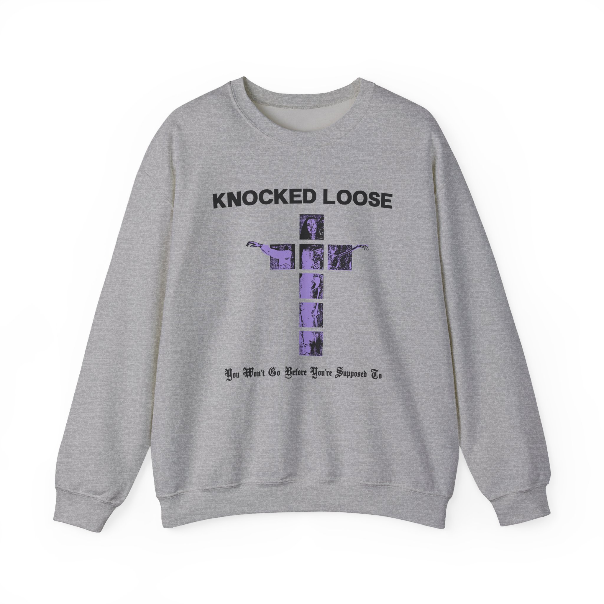 Knocked Loose Purple Cross Unisex Heavy Blend™ Crewneck Sweatshirt - Image 7