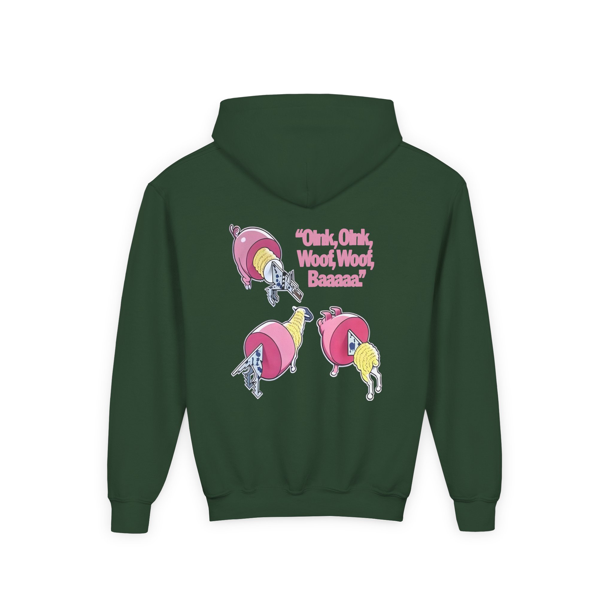 Pink Floyd Animals Oink Oink Youth Heavy Blend Hooded Sweatshirt - Image 4