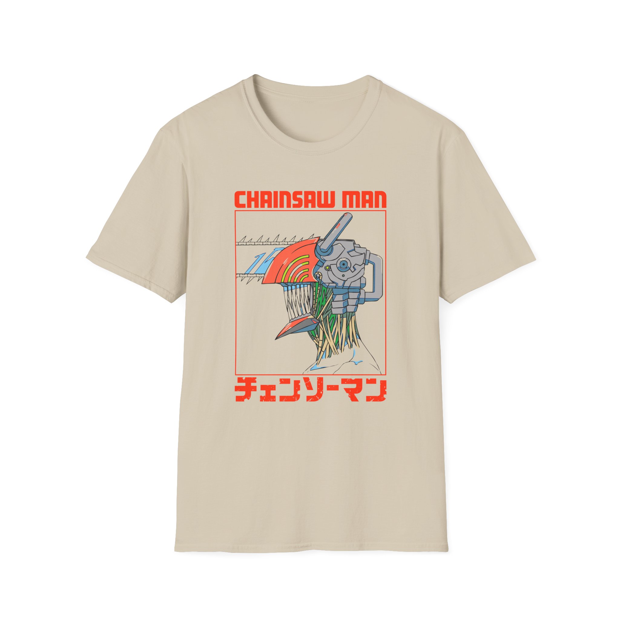 Chainsaw Man Three Tone Unisex Softstyle T-Shirt - Image 3