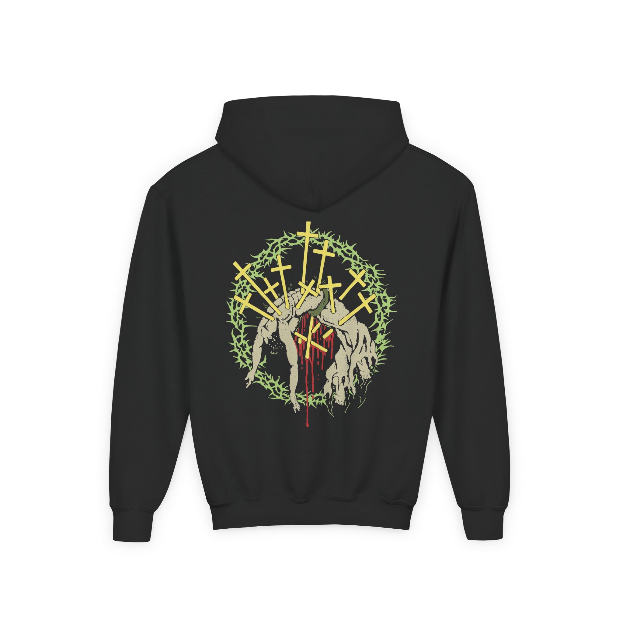 Knocked Loose Crown of Thorns Youth Heavy Blend Hooded Sweatshirt - Image 2