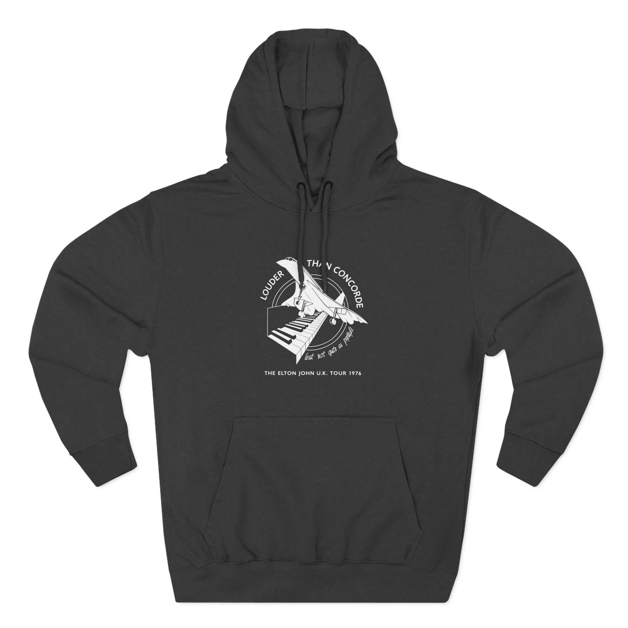 Ej Farewell Vintage Louder Than Concorde Three-Panel Fleece Hoodie - Image 3