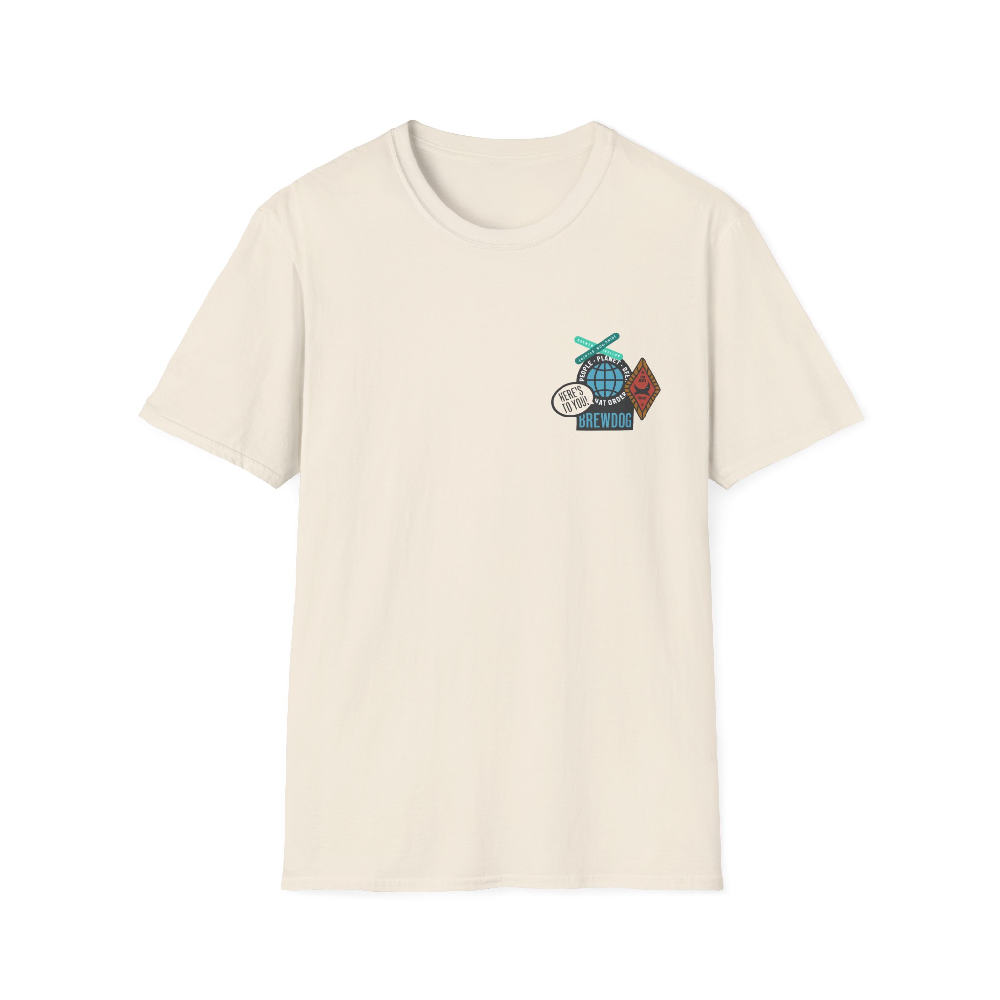 Brewdog Punk Sticker Unisex Softstyle T-Shirt - Image 3