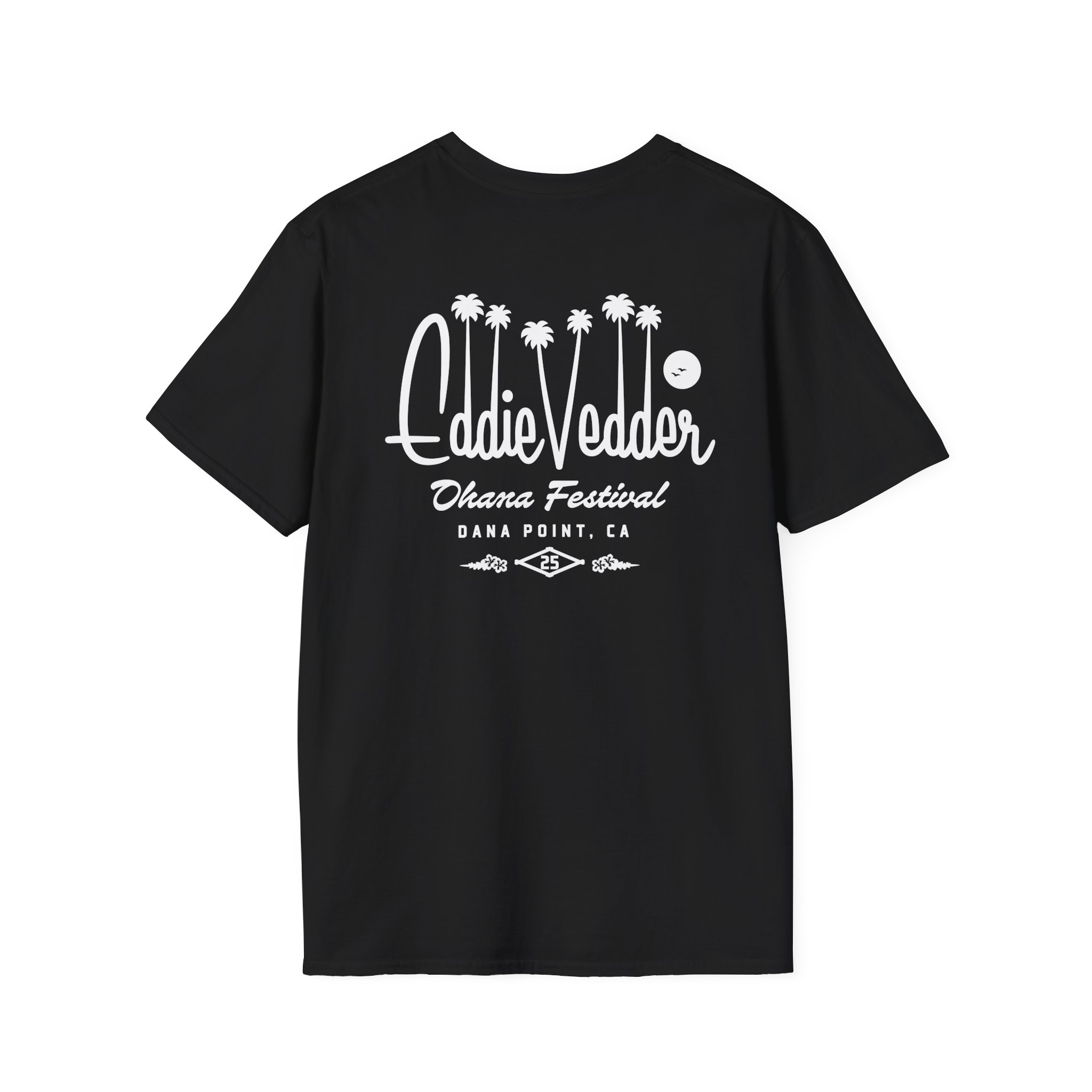 Eddie Vedder Palm Script Unisex Softstyle T-Shirt - Image 2