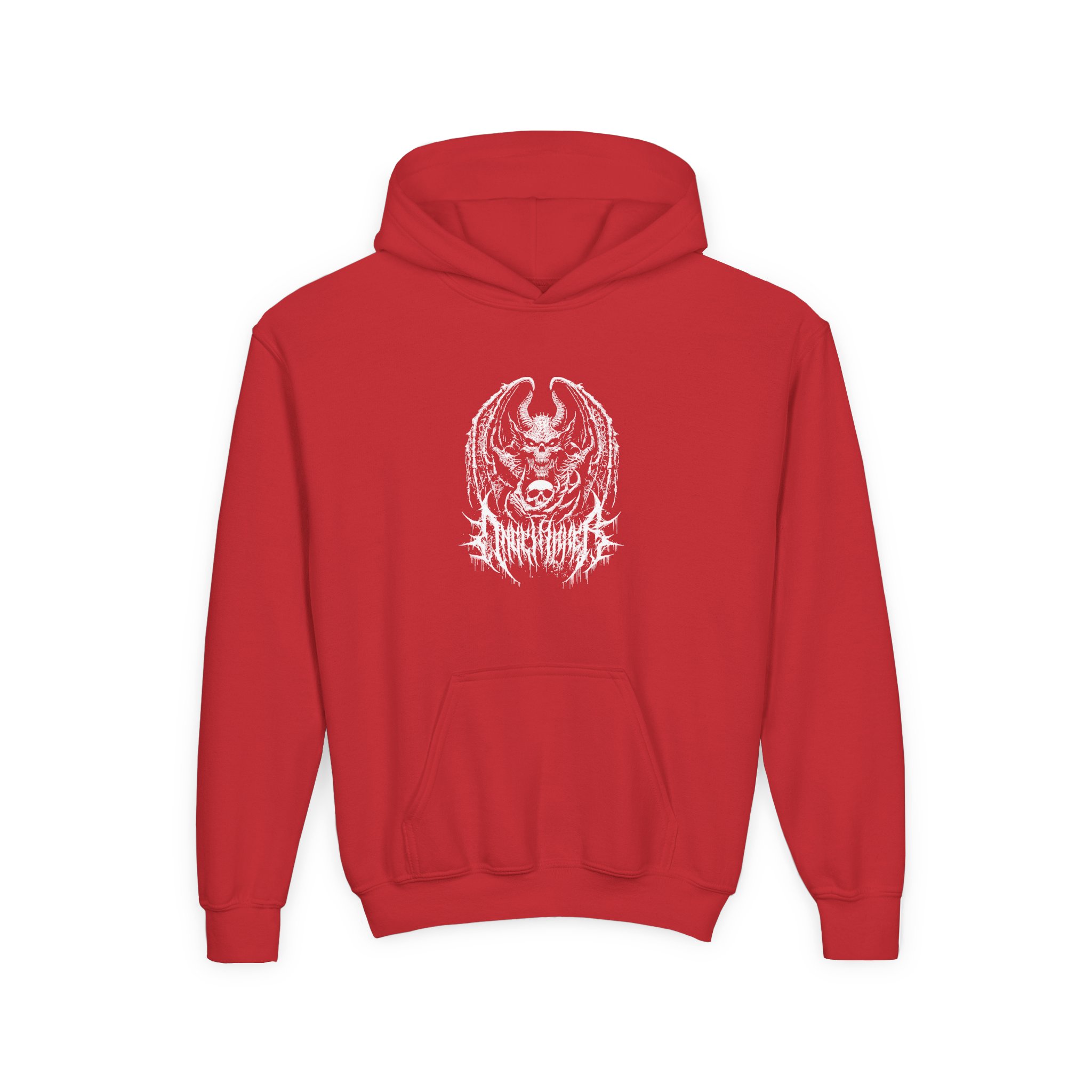 Angelmaker Grim Bat Youth Heavy Blend Hooded Sweatshirt - Image 15