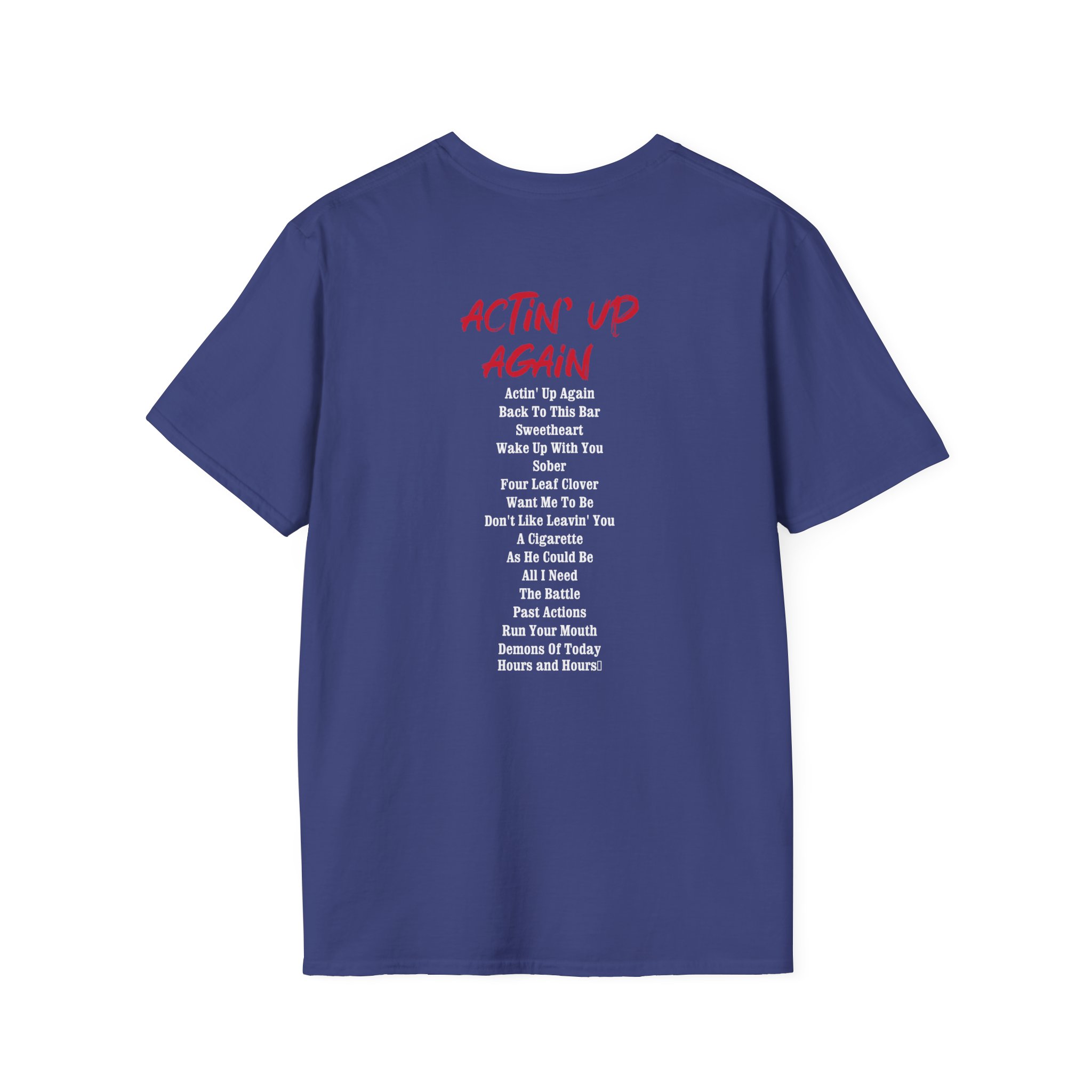 Gavin Adcock Actin' Up Again Album Unisex Softstyle T-Shirt - Image 12