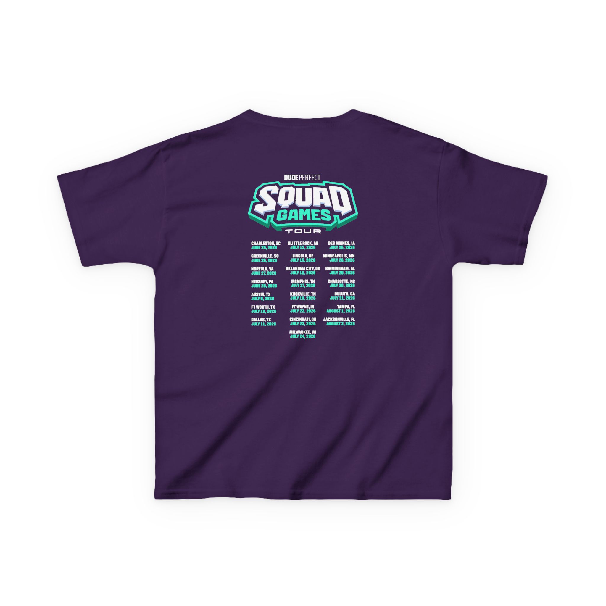 Dude Perfect Squad Games Tour Kids Heavy Cotton™ Tee - Image 6