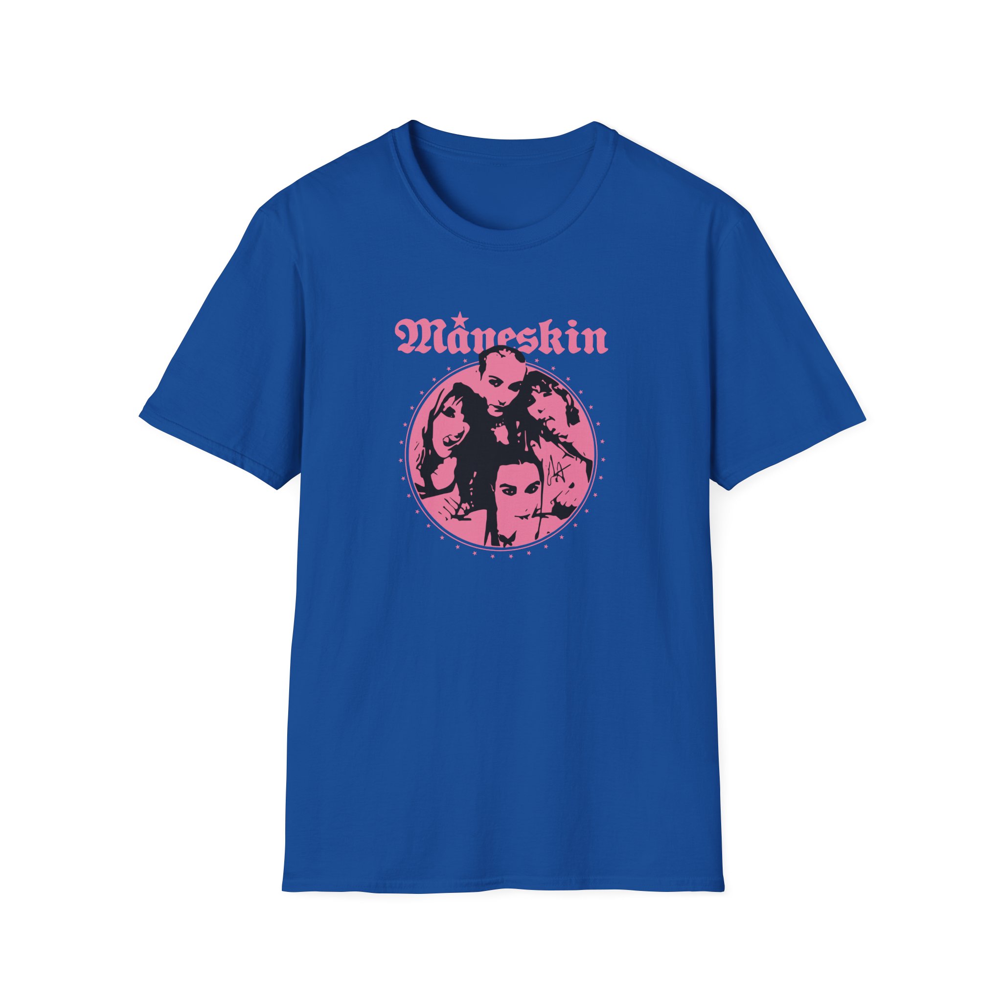 Maneskin Pink Fisheye Band Unisex Softstyle T-Shirt - Image 13
