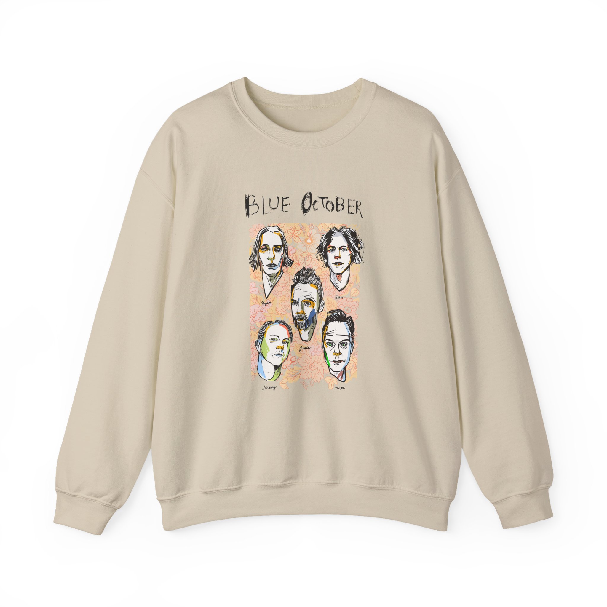 Blue October Caricature Unisex Heavy Blend™ Crewneck Sweatshirt - Image 7