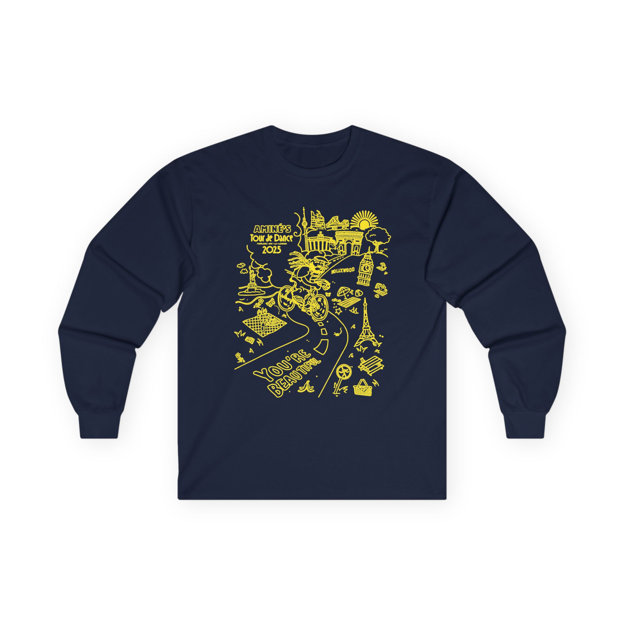 Aminé You're Beautiful Tour Unisex Ultra Cotton Long Sleeve Tee - Image 13