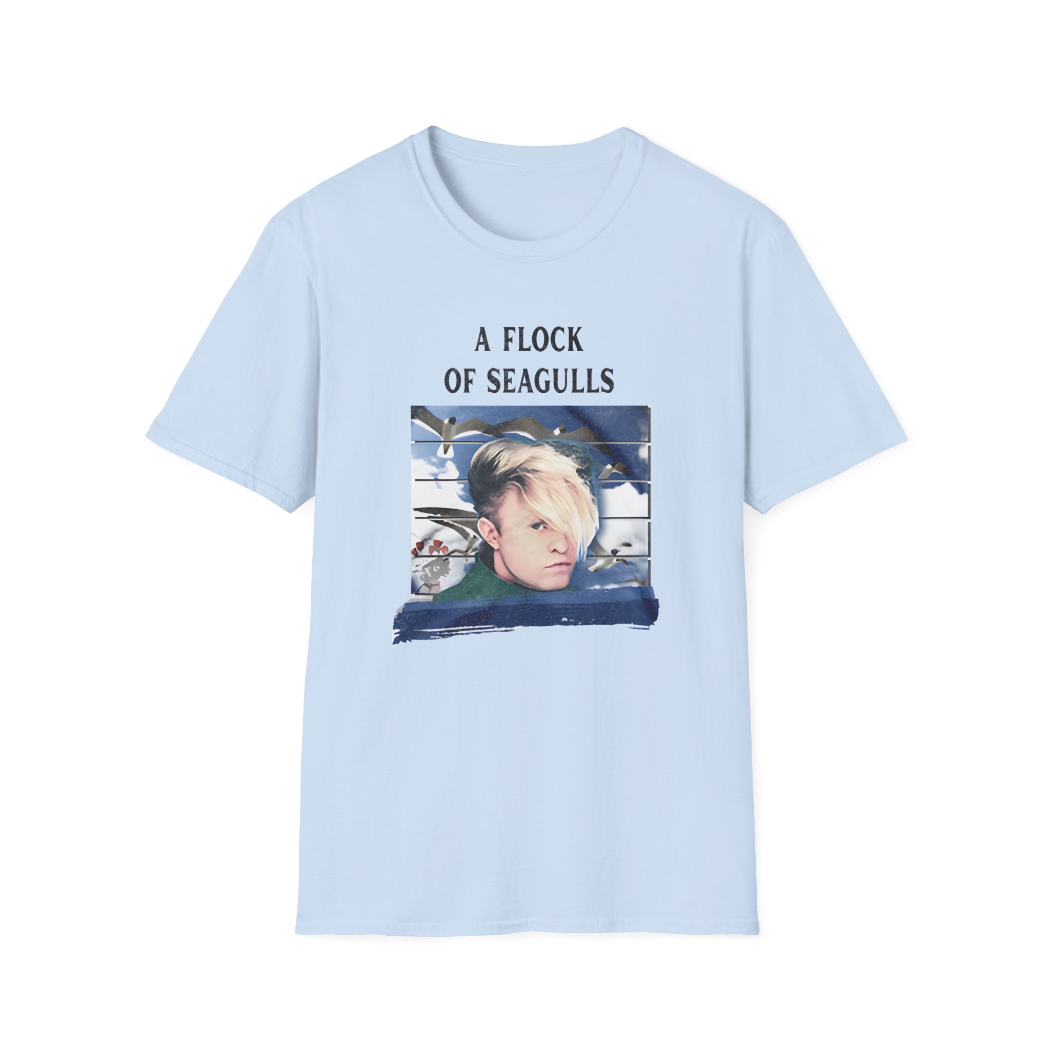 A Flock of Seagulls Birds in Flight Unisex Softstyle T-Shirt - Image 15
