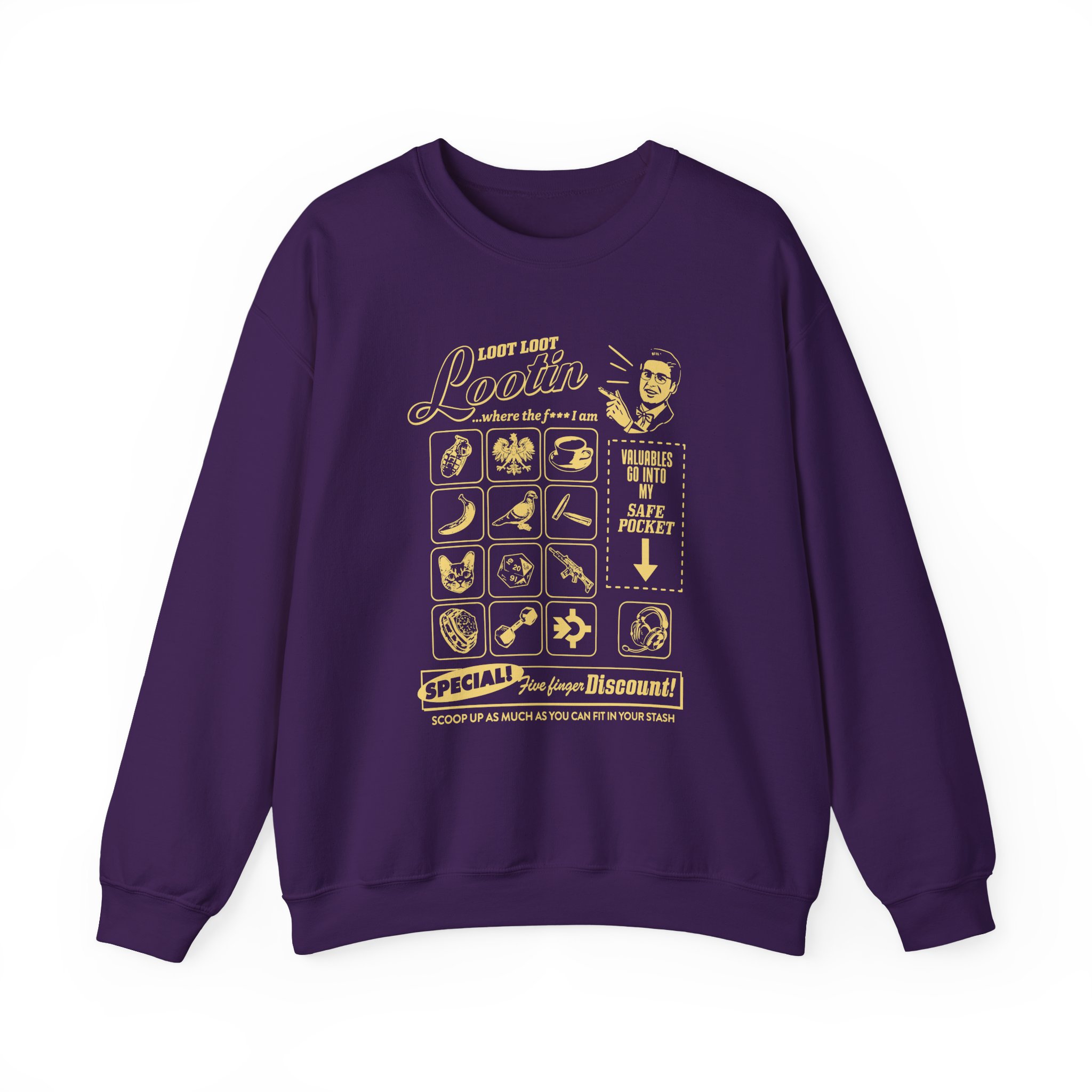 Shroud Loot Loot Unisex Heavy Blend™ Crewneck Sweatshirt - Image 9