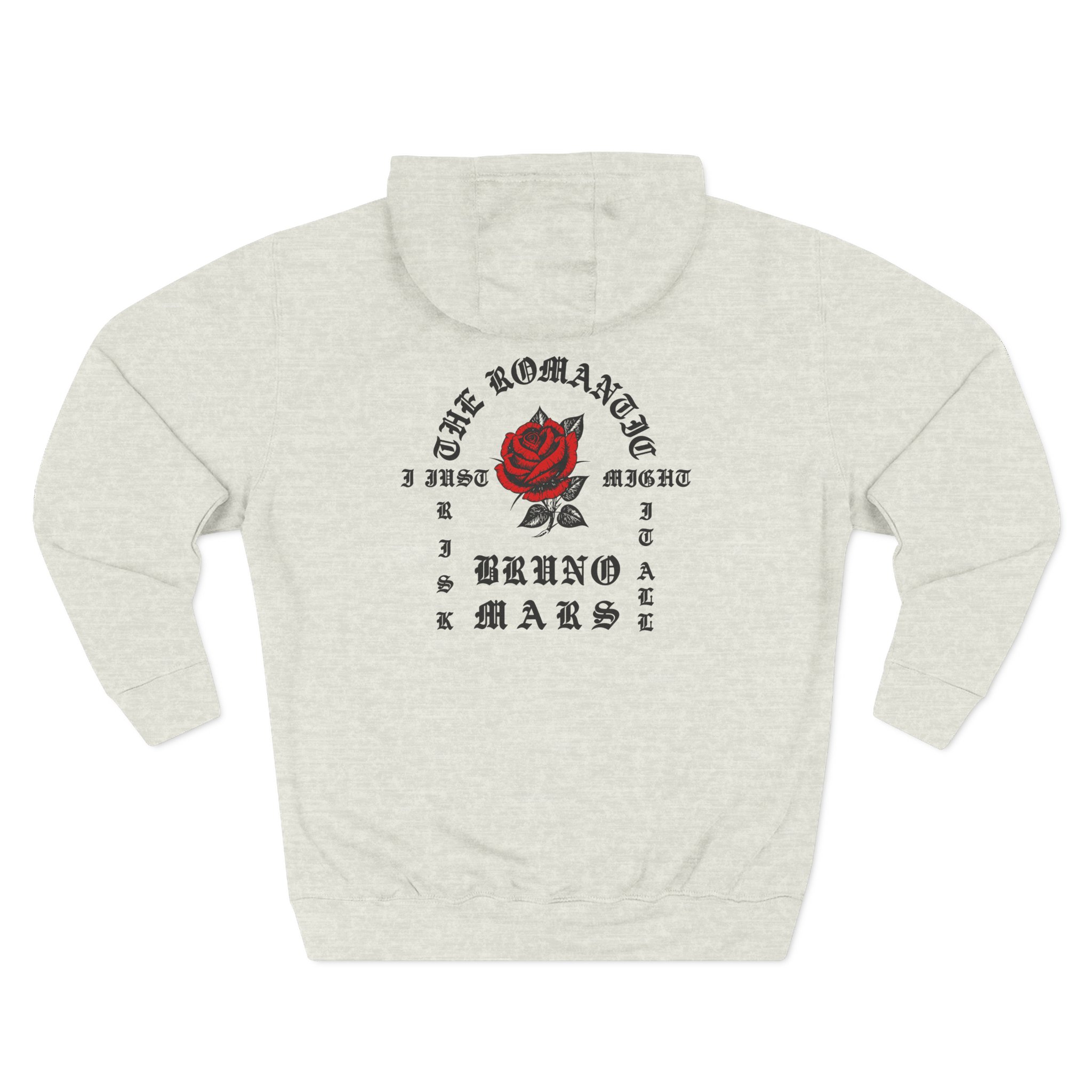 Bruno Mars the Romantic Tour Three-Panel Fleece Hoodie - Image 10