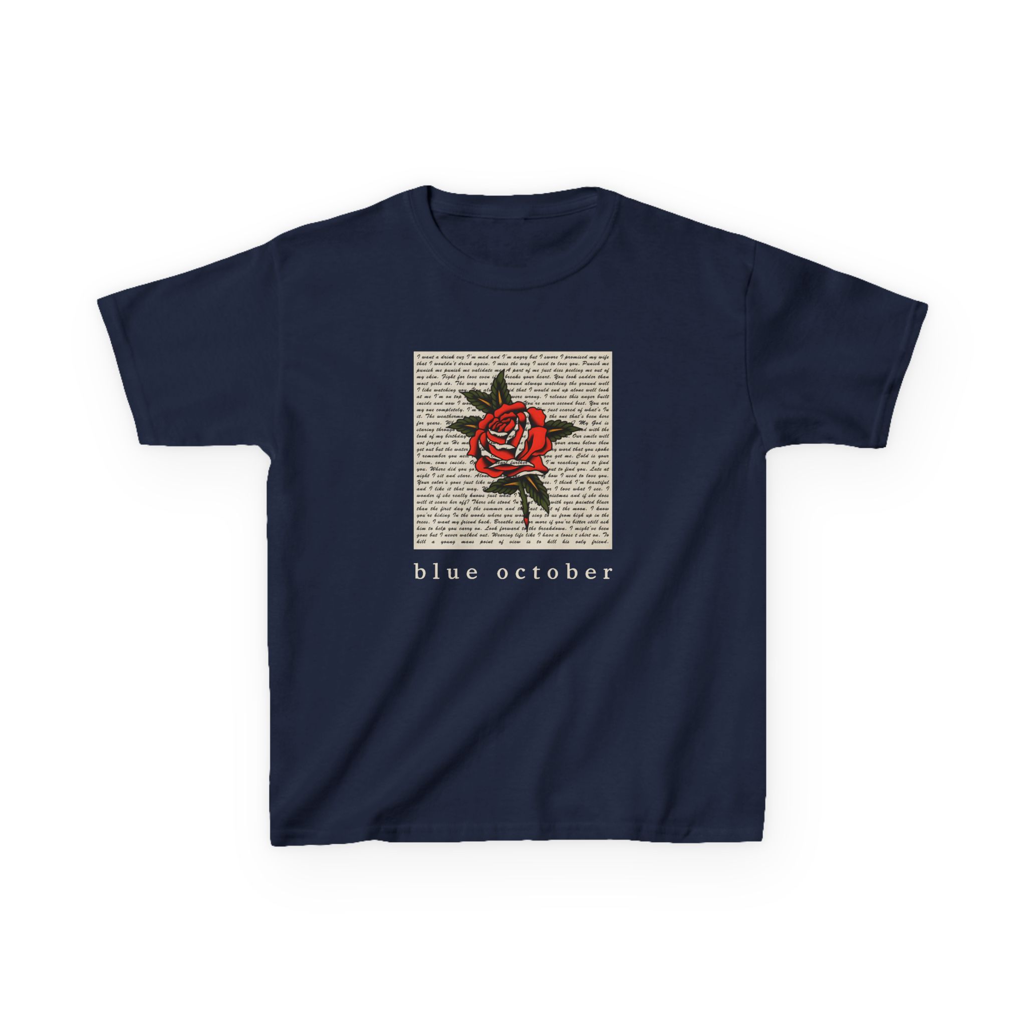 Blue October Rose Lyric Kids Heavy Cotton™ Tee - Image 11
