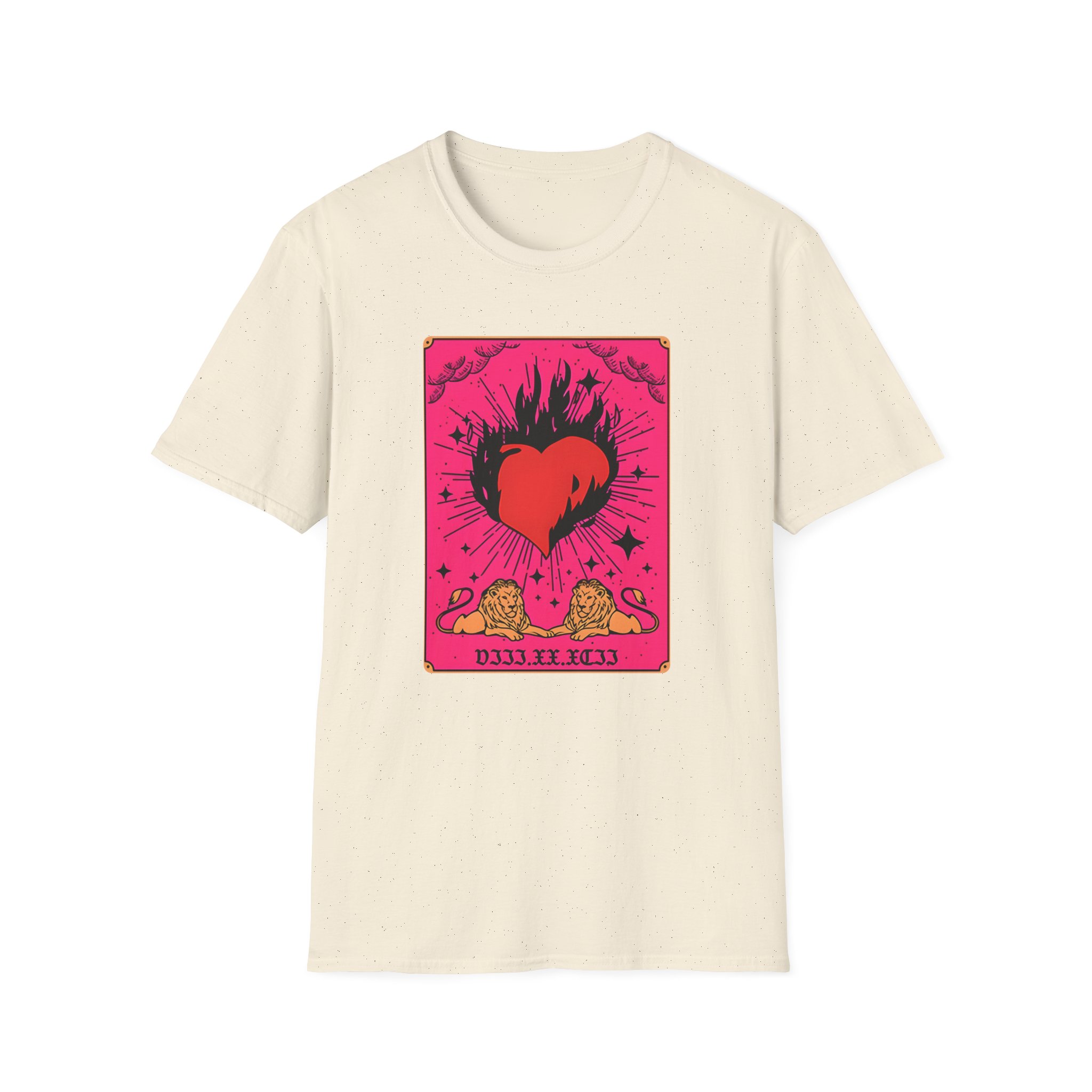 D L Burning Heart Unisex Softstyle T-Shirt - Image 5