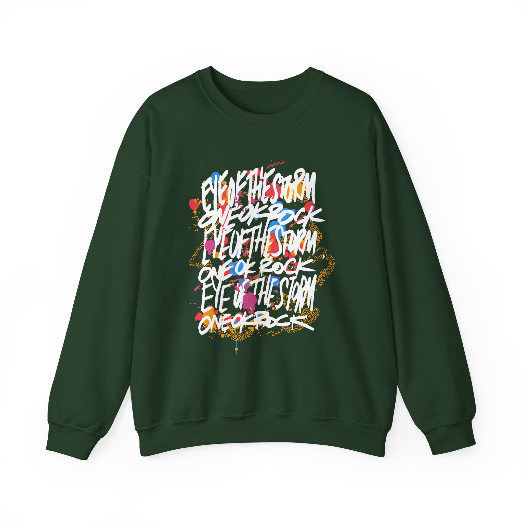 One Ok Rock Painted Storm Unisex Heavy Blend™ Crewneck Sweatshirt - Image 9