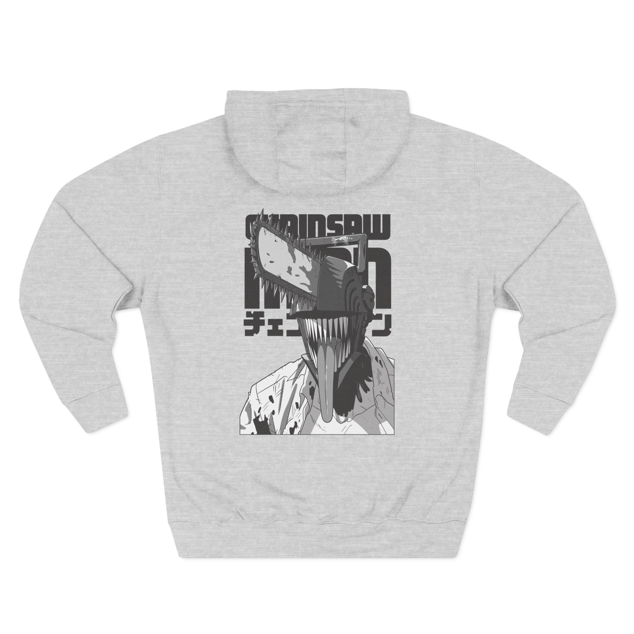 Chainsaw Man Bordeaux Smile Three-Panel Fleece Hoodie - Image 6
