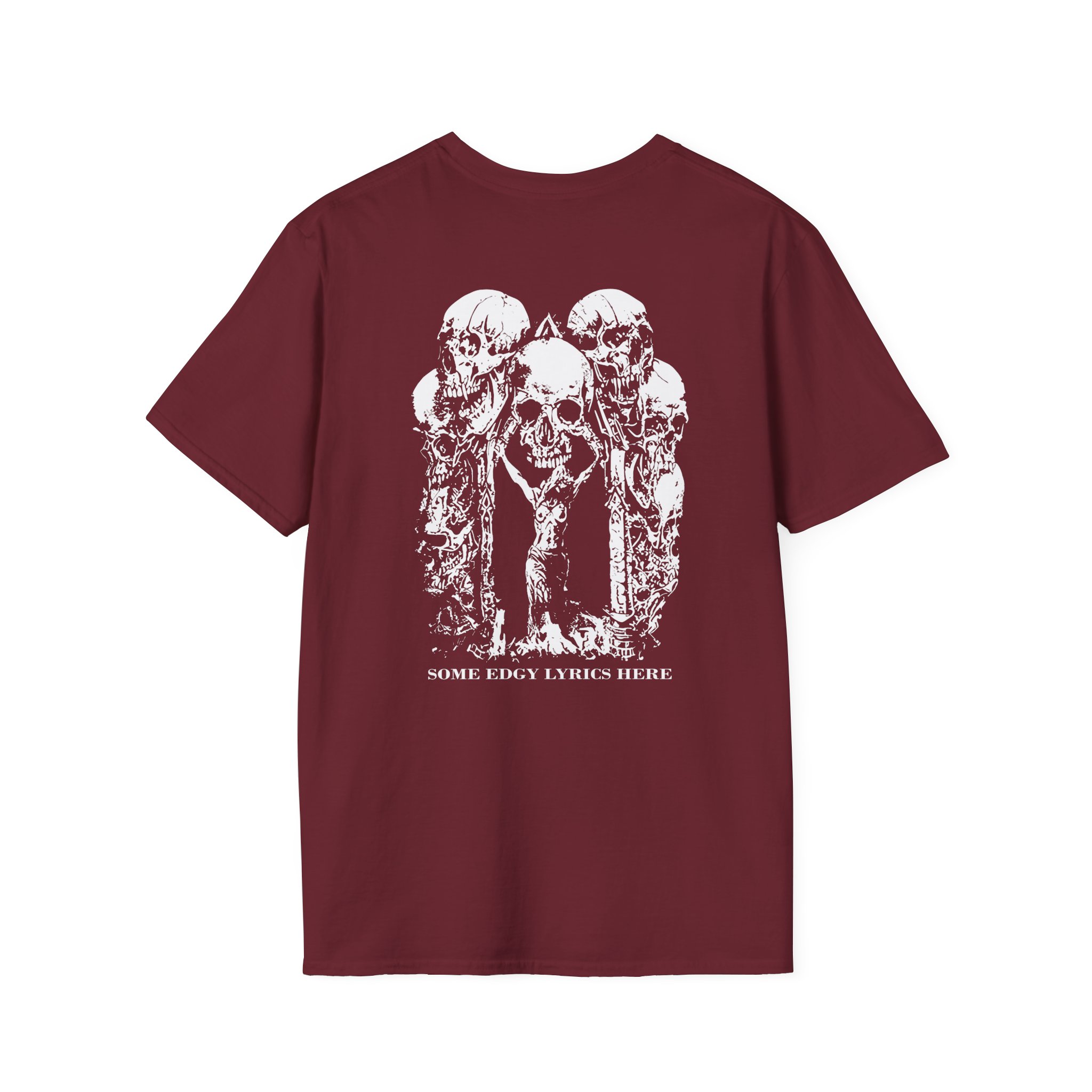 Paleface Swiss Edgy Halloween Unisex Softstyle T-Shirt - Image 12