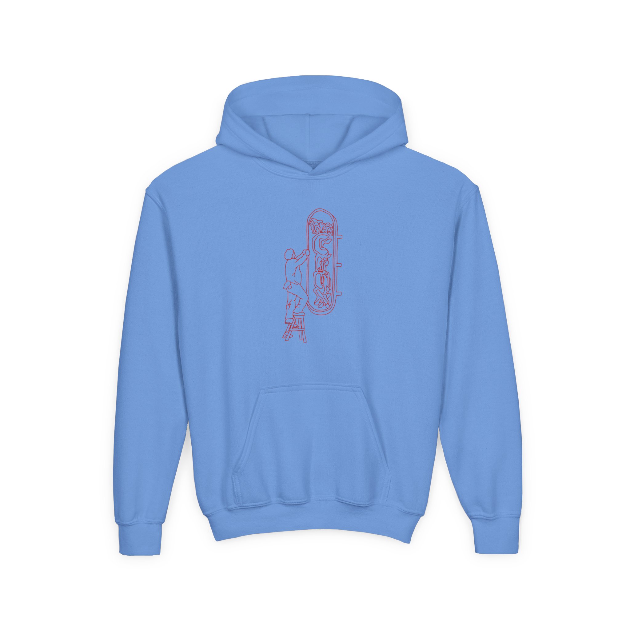 Djo The Crux Sign Ringer Youth Heavy Blend Hooded Sweatshirt - Image 5