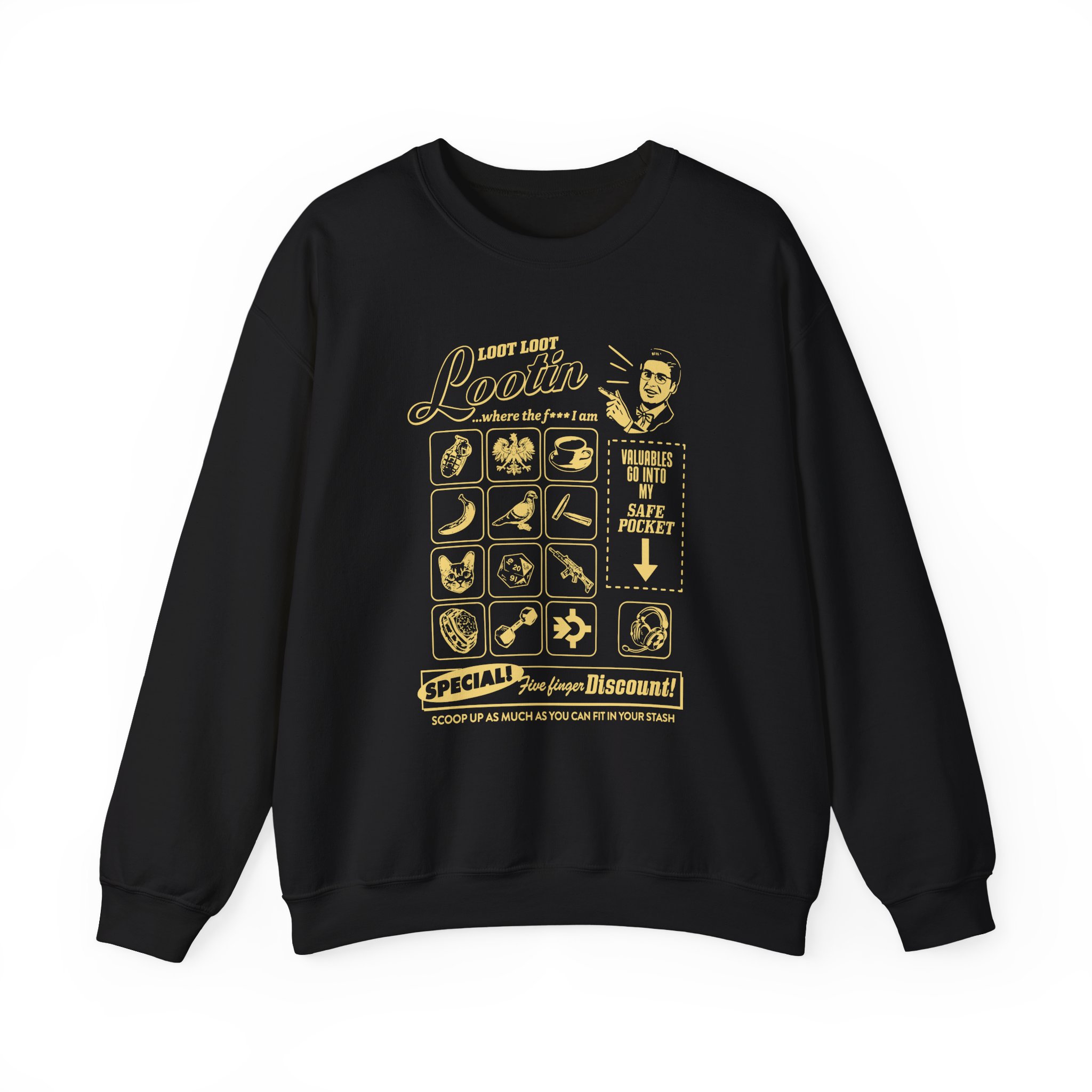 Shroud Loot Loot Unisex Heavy Blend™ Crewneck Sweatshirt