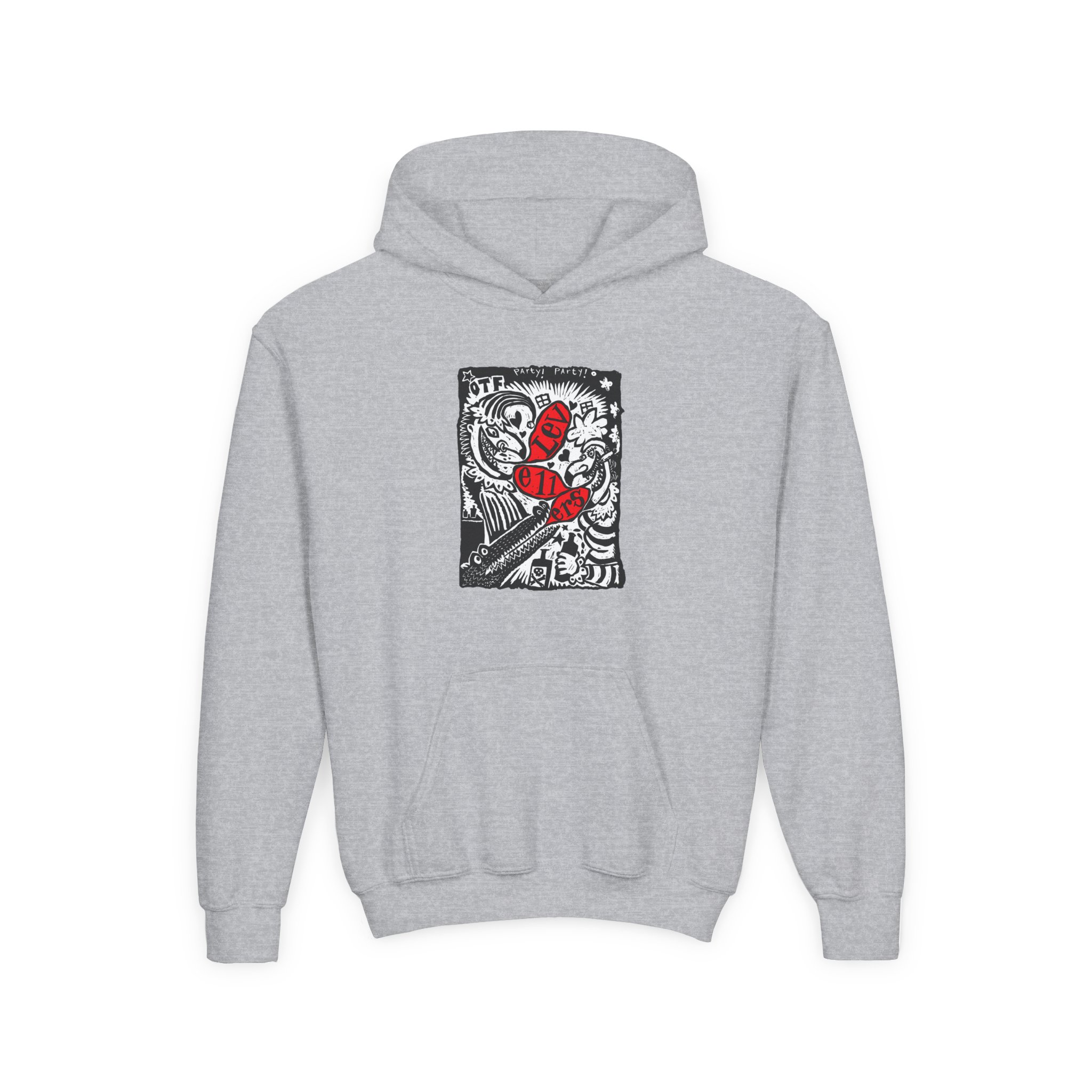 Levellers Party Party Youth Heavy Blend Hooded Sweatshirt - Image 5