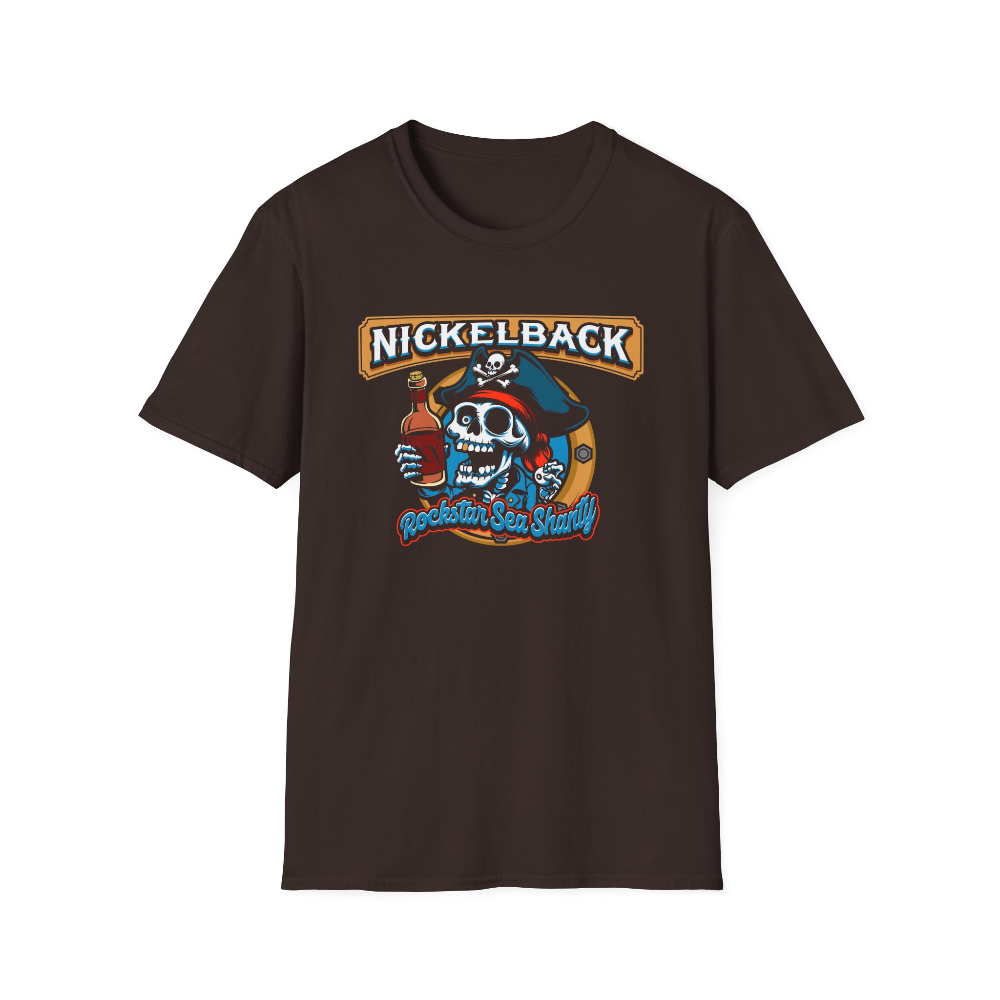 Nickelback Rockstar Sea Shanty Garment Dyed Unisex Softstyle T-Shirt - Image 3