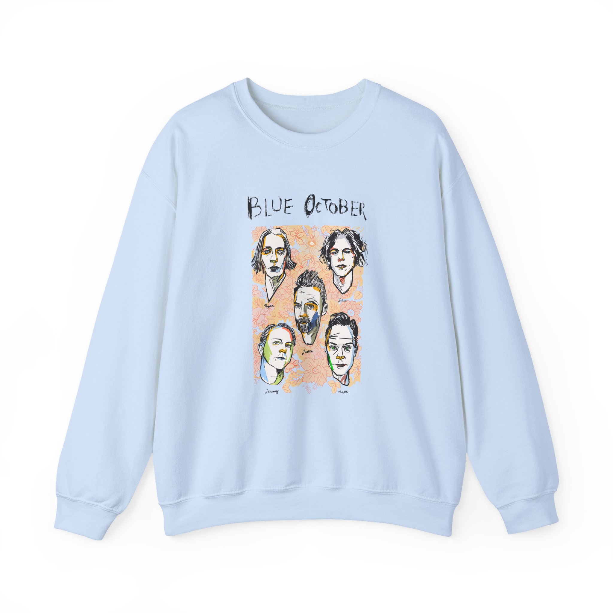 Blue October Caricature Unisex Heavy Blend™ Crewneck Sweatshirt - Image 9