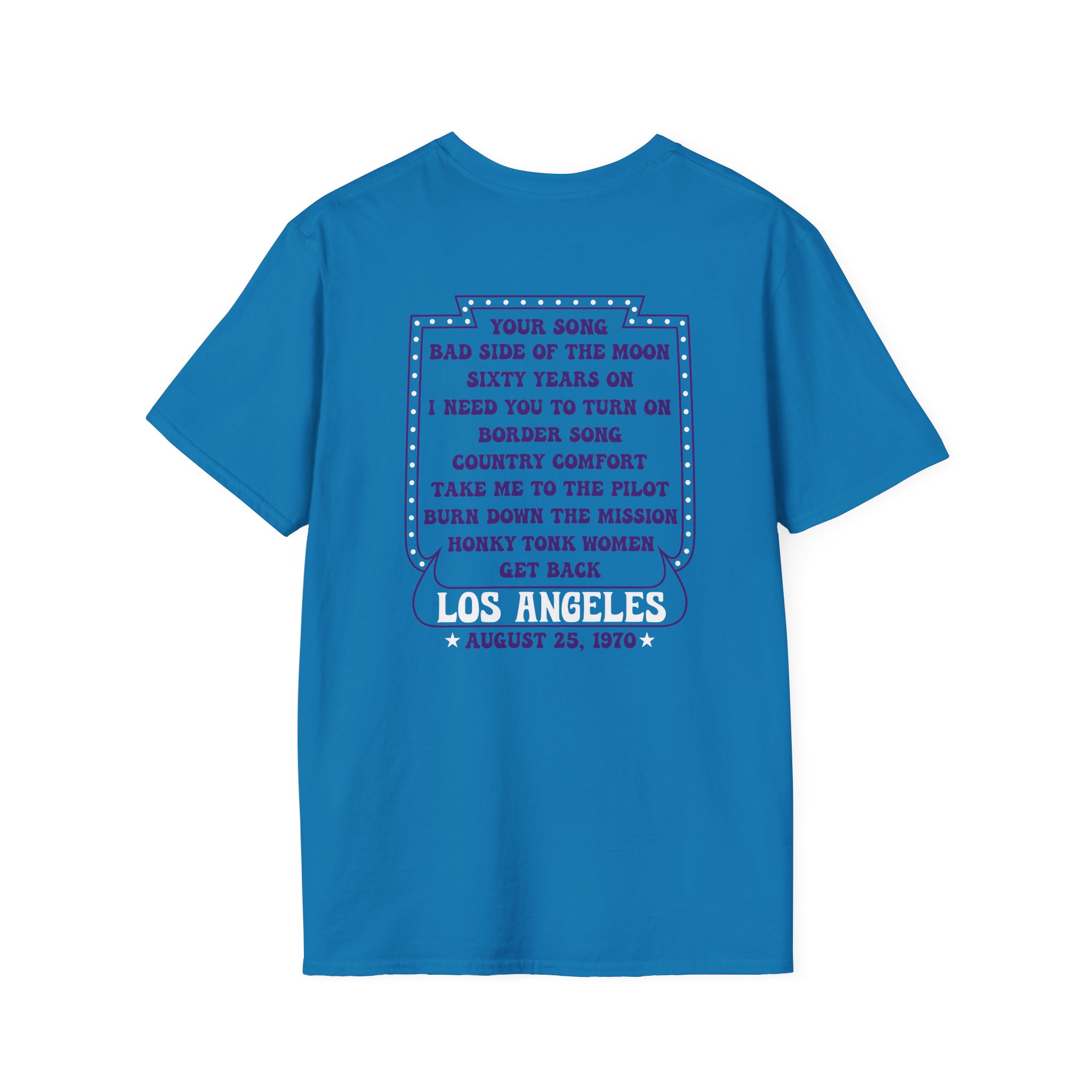 Ej Farewell La 1970 Dateback Unisex Softstyle T-Shirt - Image 14