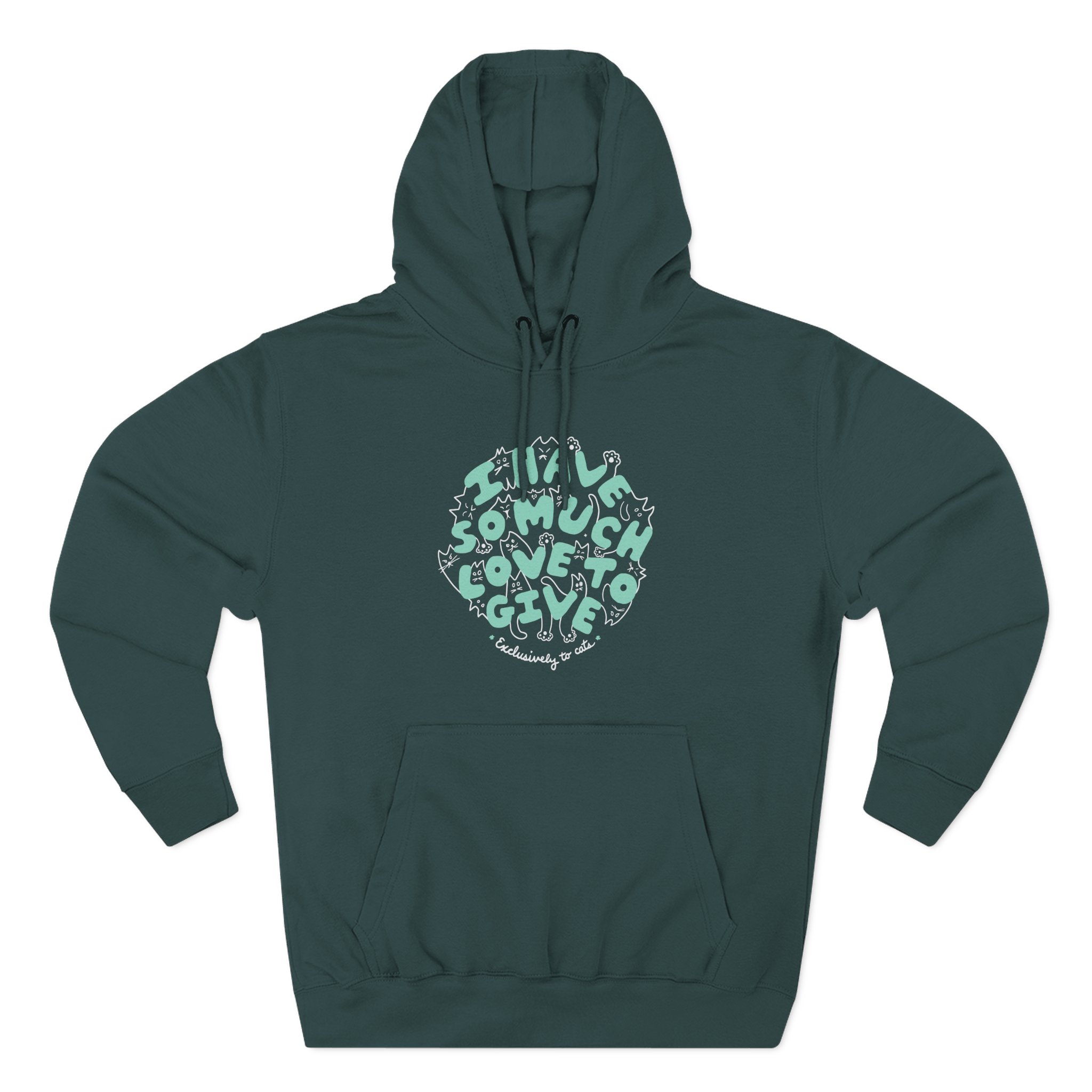 Dropout Exclusively To Cats Three-Panel Fleece Hoodie - Image 5