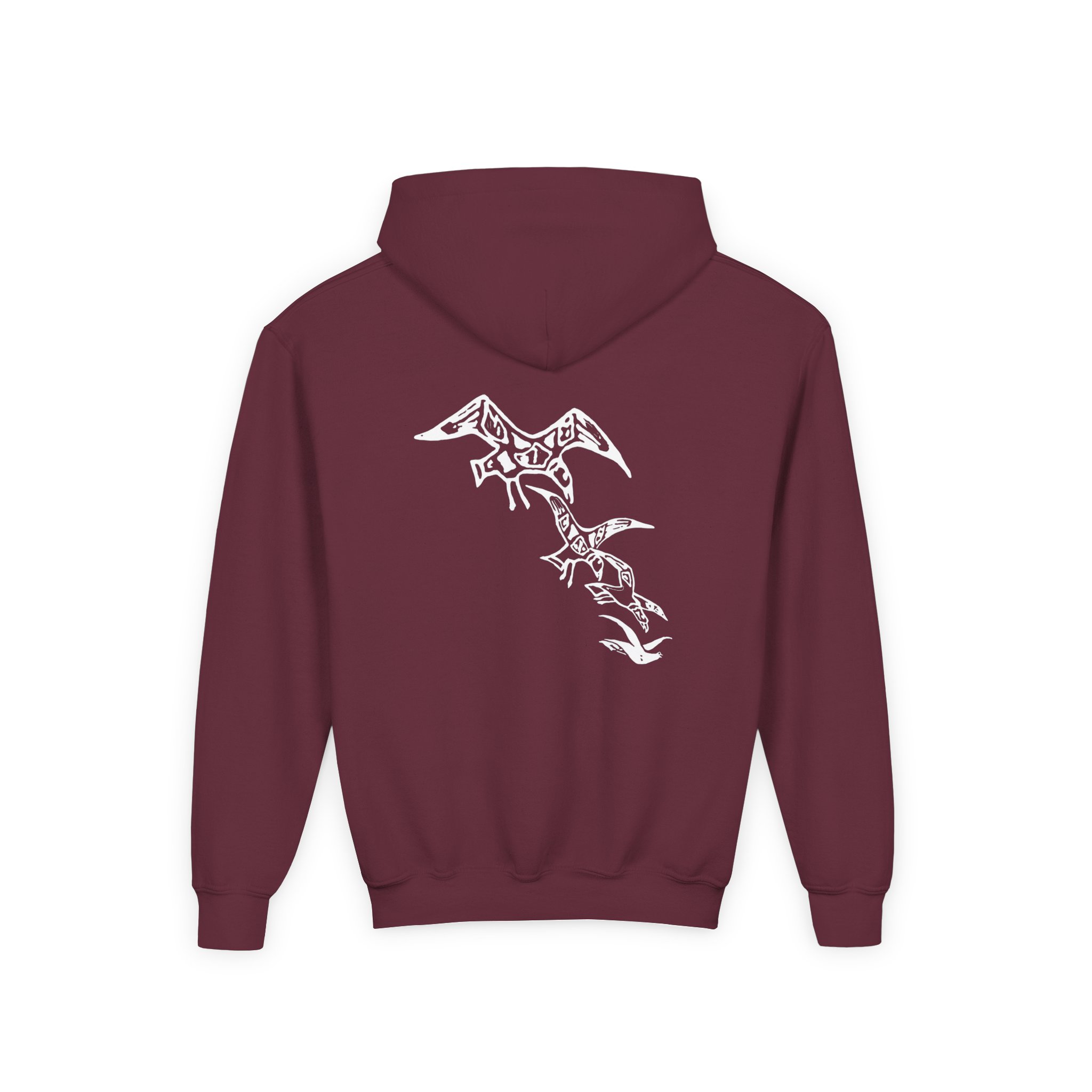 A Flock of Seagulls I Ran Tour Youth Heavy Blend Hooded Sweatshirt - Image 4